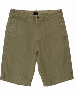 J. CREW Mens Rivington Chino Shorts W31 Medium Khaki Cotton Airflow channels Outdoor Style