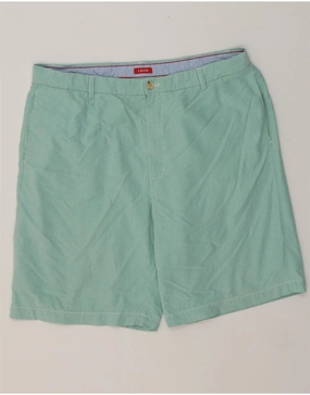 IZOD Mens Chino Shorts W38 XL Turquoise Cotton sustainable product Move Easy