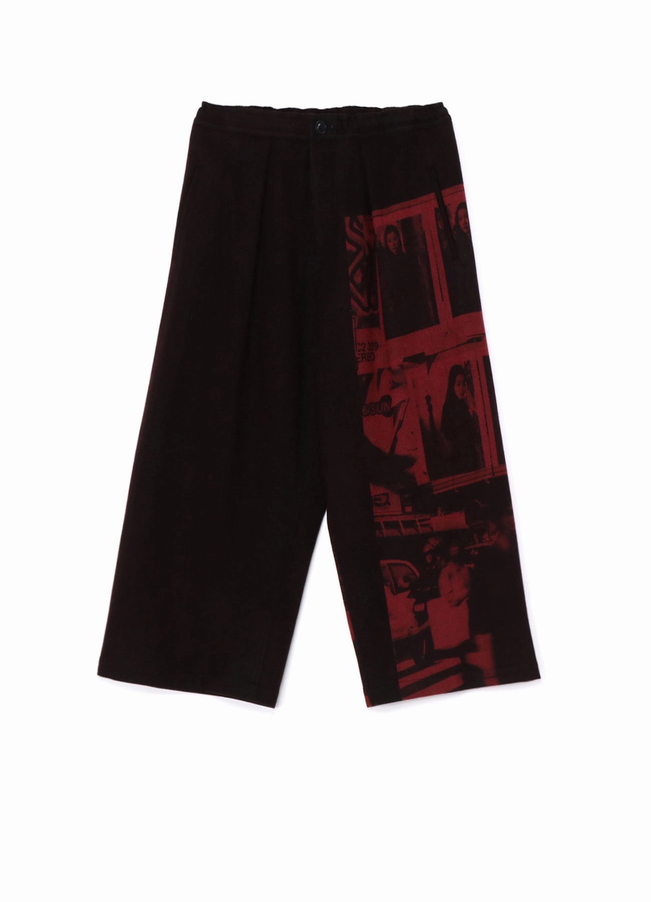 Non Tapered Leg [Y's 1972 - A MOMENT IN Y's WITH MAX VADUKUL]TOP FLANNNEL FRONT TUCK WIDE PANTS