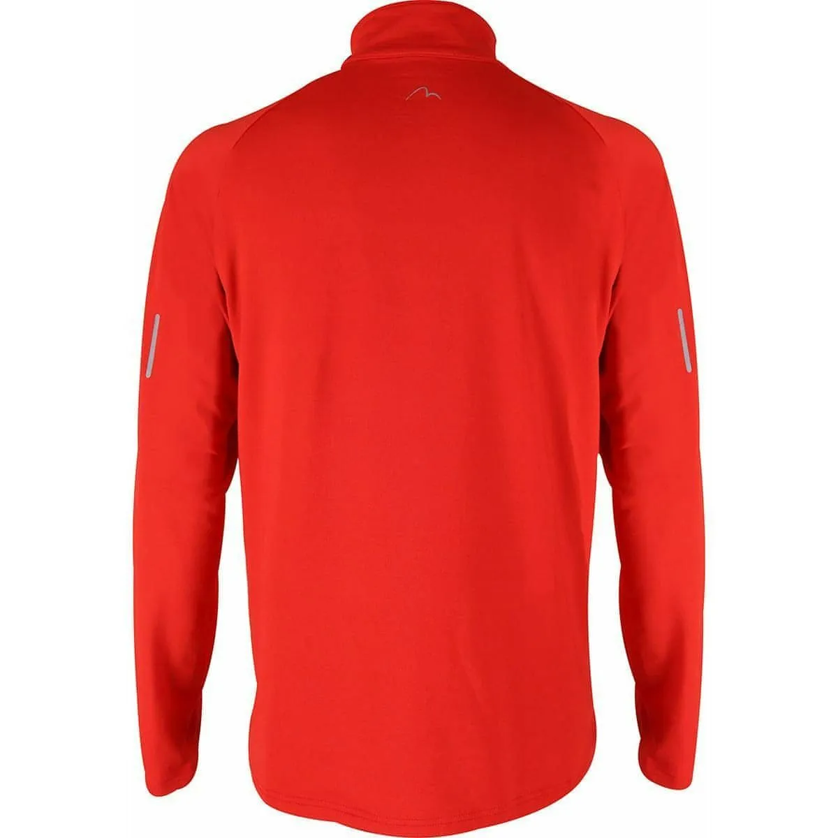More Mile Alaska Half Zip Long Sleeve Mens Running Top - Red Travel Outfit