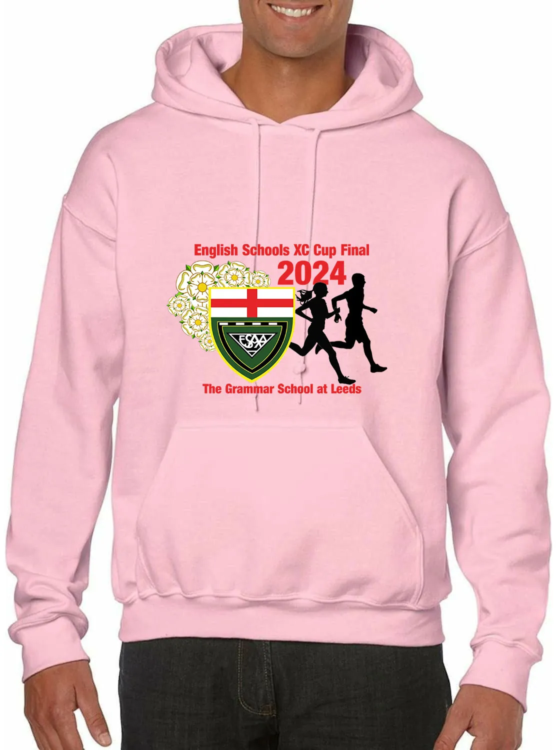 Acrylic blend More Mile Classic ESAA Leeds XC Final 2024 Hoody - Pink