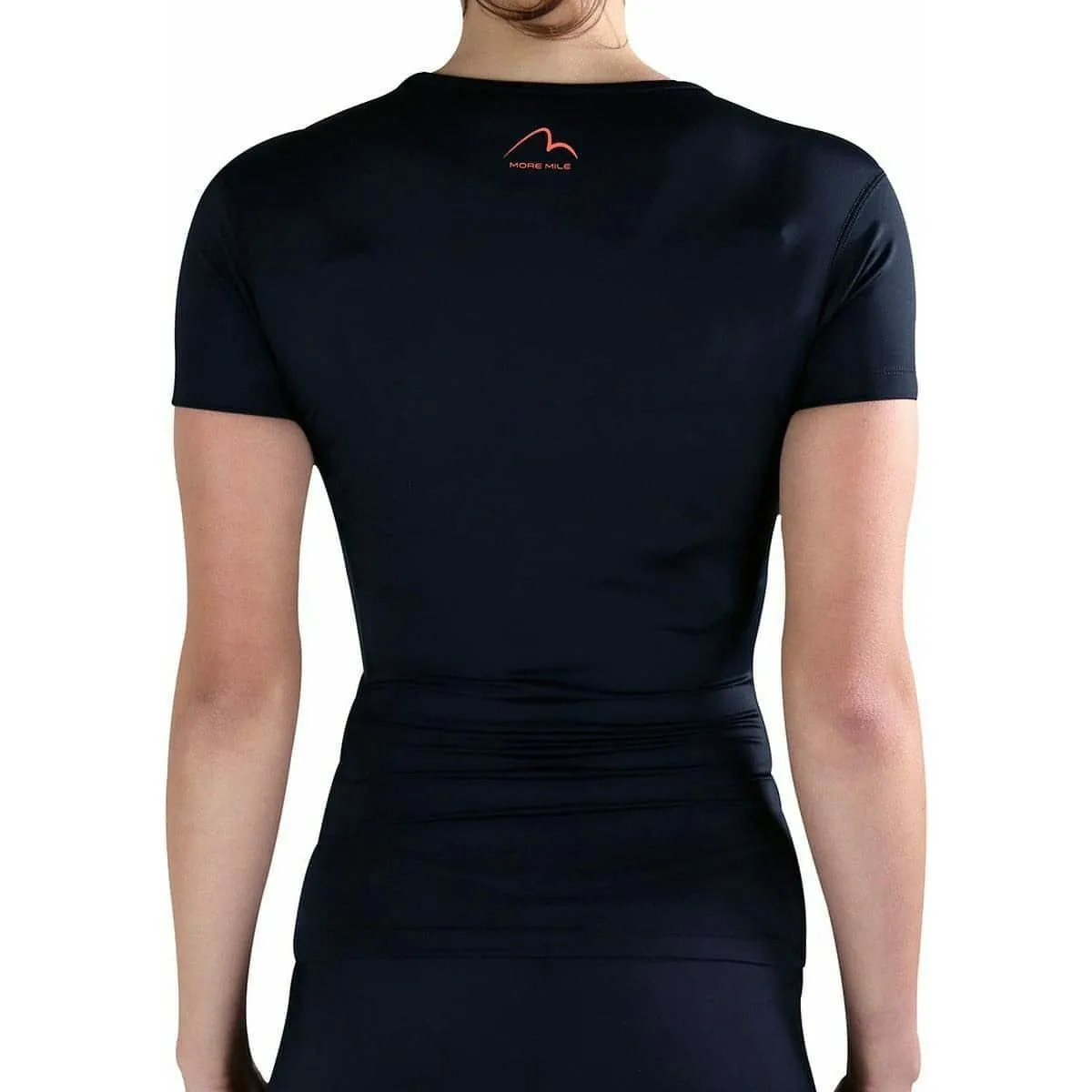More Mile Compression Short Sleeve Womens Top - Black Casual Appeal