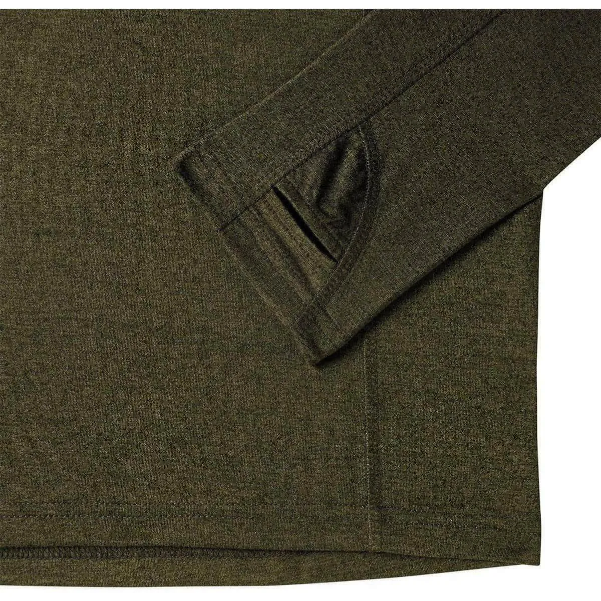 More Mile Core Half Zip Long Sleeve Mens Running Top - Green Minimalist purity Comfortable fit