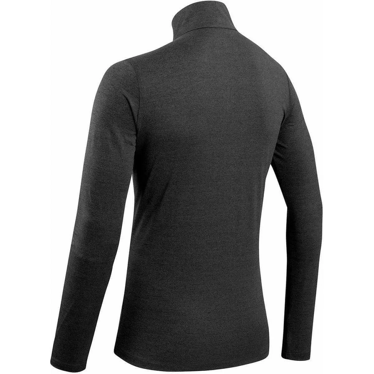 More Mile Core Half Zip Long Sleeve Mens Running Top - Grey No Shrink Fabric