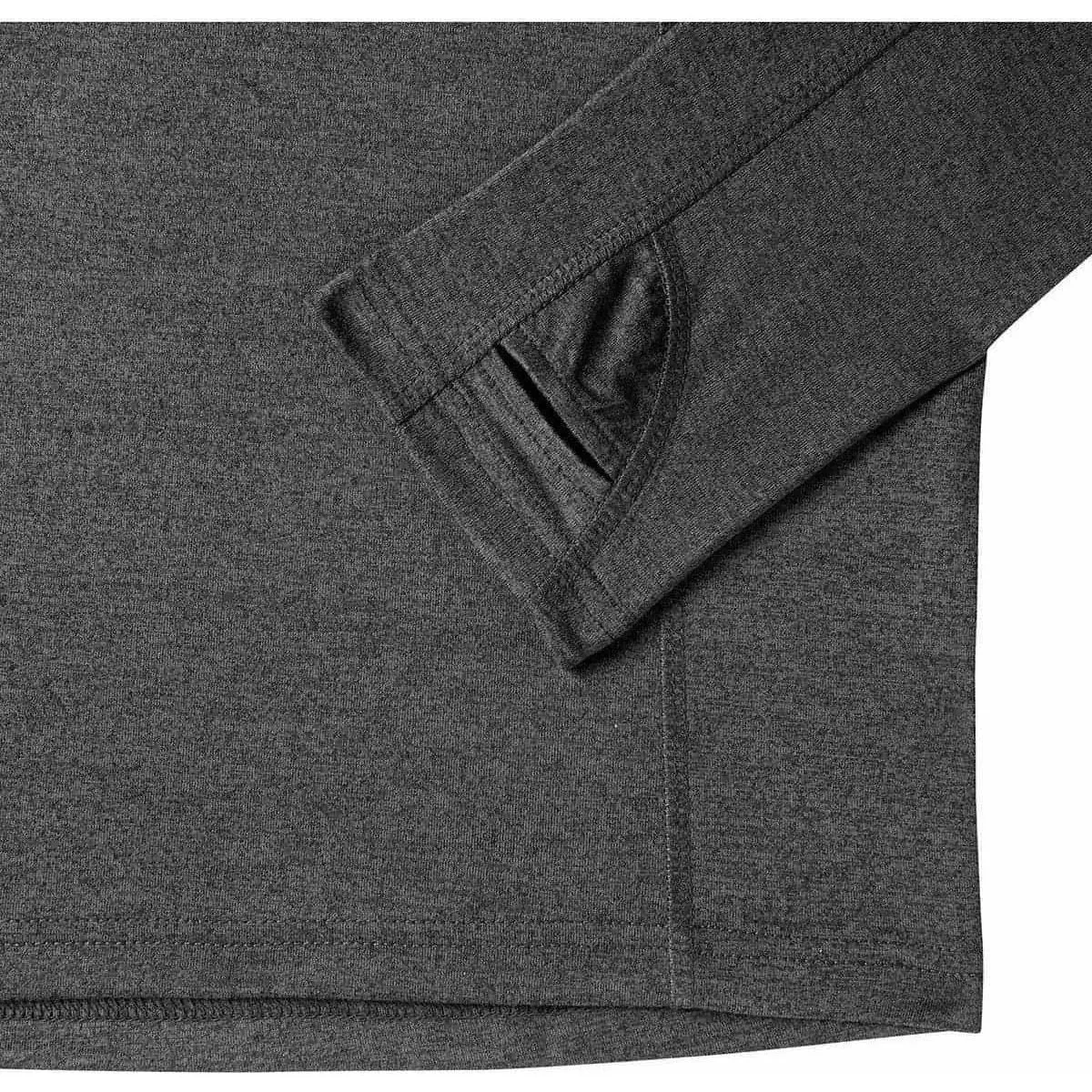 More Mile Core Half Zip Long Sleeve Mens Running Top - Grey Effortless Style