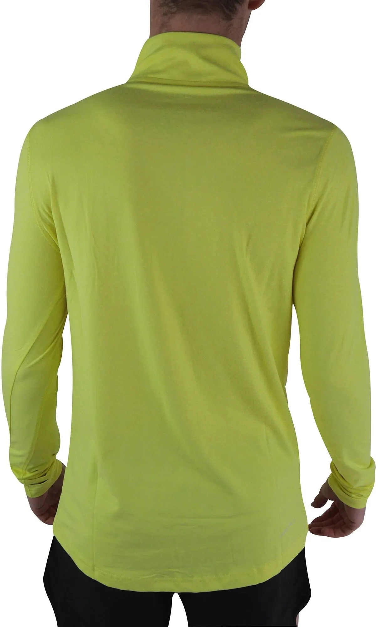 Stretchable Fabric Odor Resistant Treatment More Mile ESAA Half Zip Long Sleeve Mens Running Top - Yellow