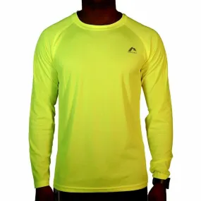 Ultimate Comfort Practical Wear More Mile Lumino Long Sleeve Mens Running Top - Yellow