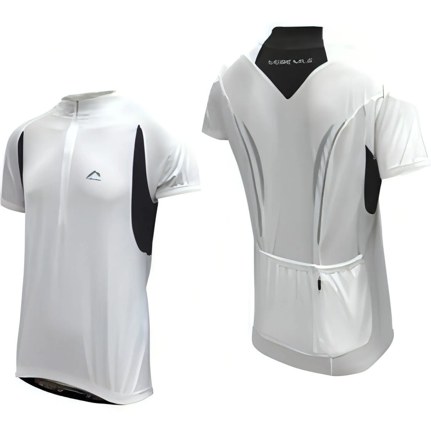 Light Outfit Wicking Interlock Knit More Mile Short Sleeve Half Zip Mens Cycling Jersey - White