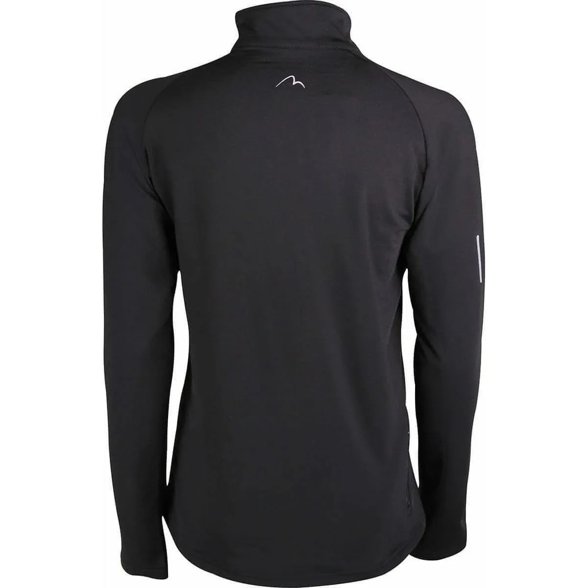 More Mile Vancouver Half Zip Long Sleeve Womens Running Top - Black sailing
