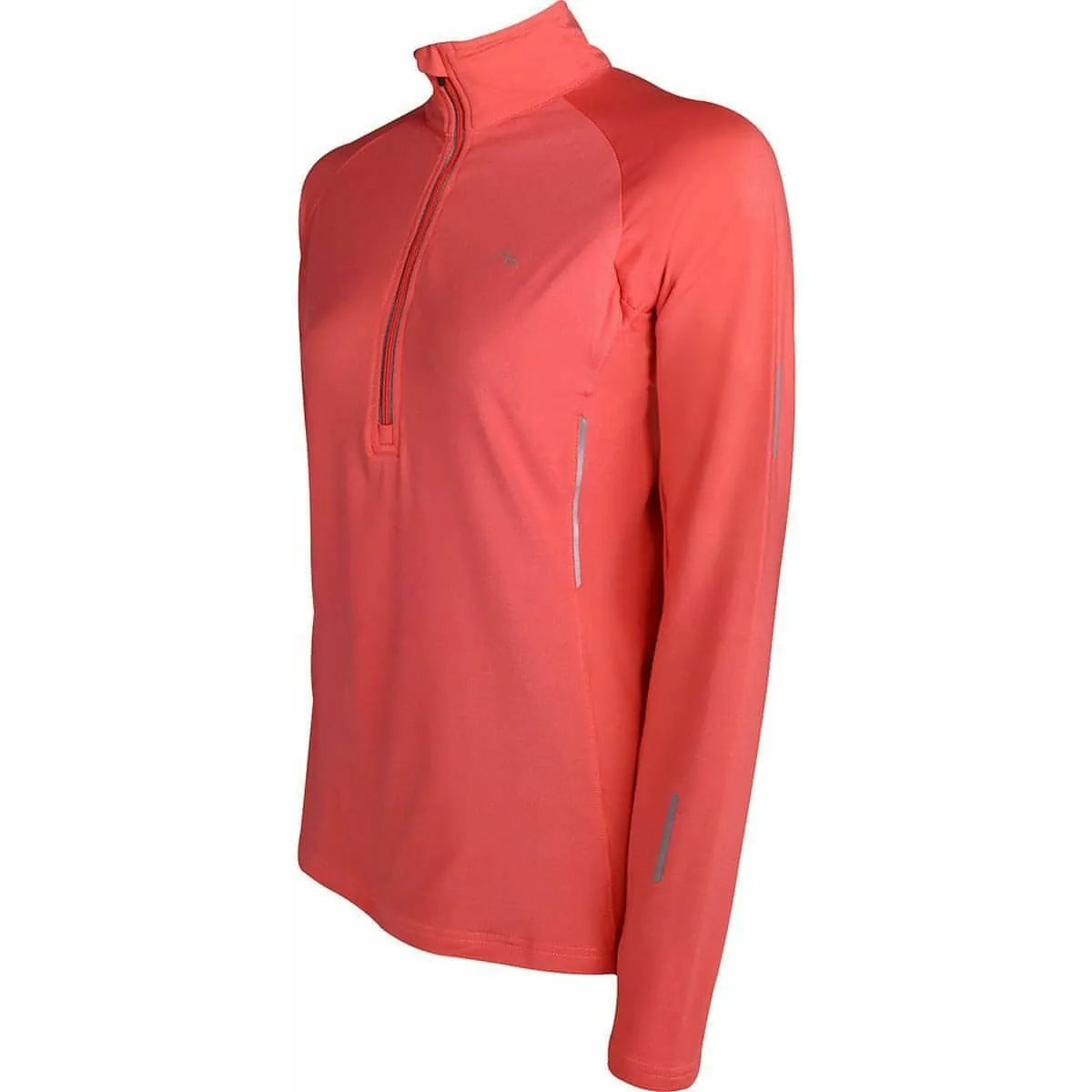 More Mile Vancouver Half Zip Long Sleeve Womens Running Top - Pink Simple Chic