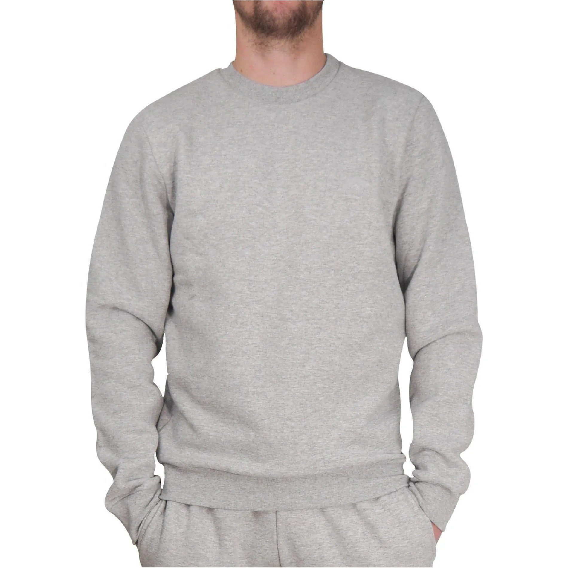 More Mile Vibe Fleece Mens Sweatshirt - Grey Denim Look Oversized style