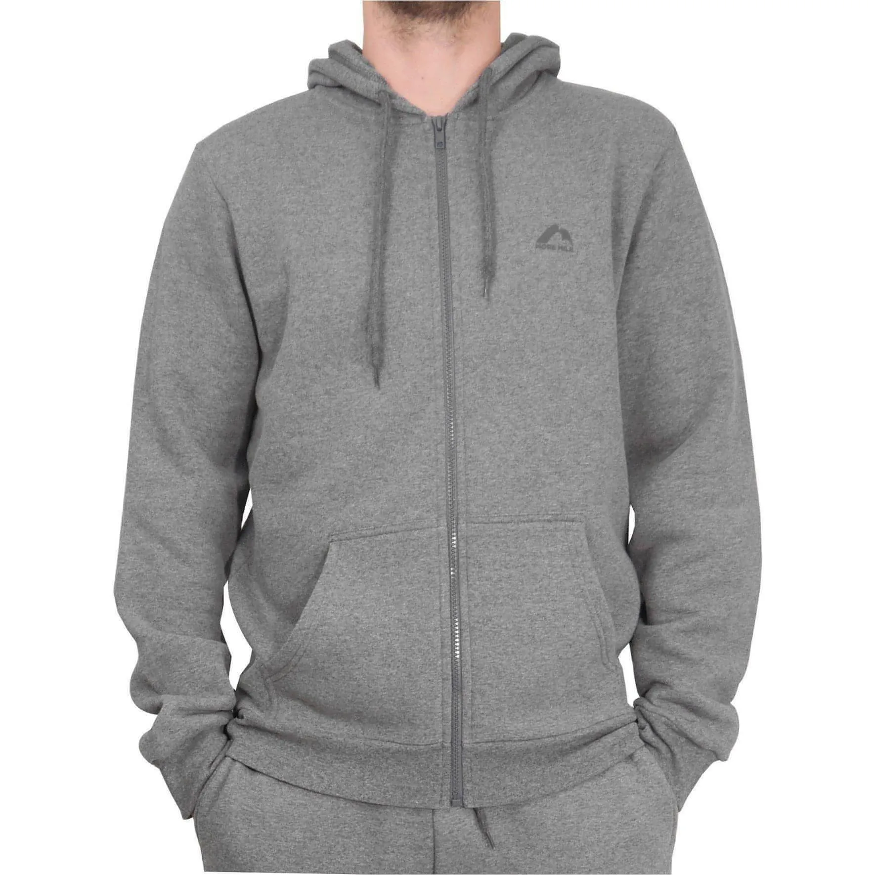 More Mile Vibe Mens Full Zip Fleece Hoody - Grey Urban appeal Street Season