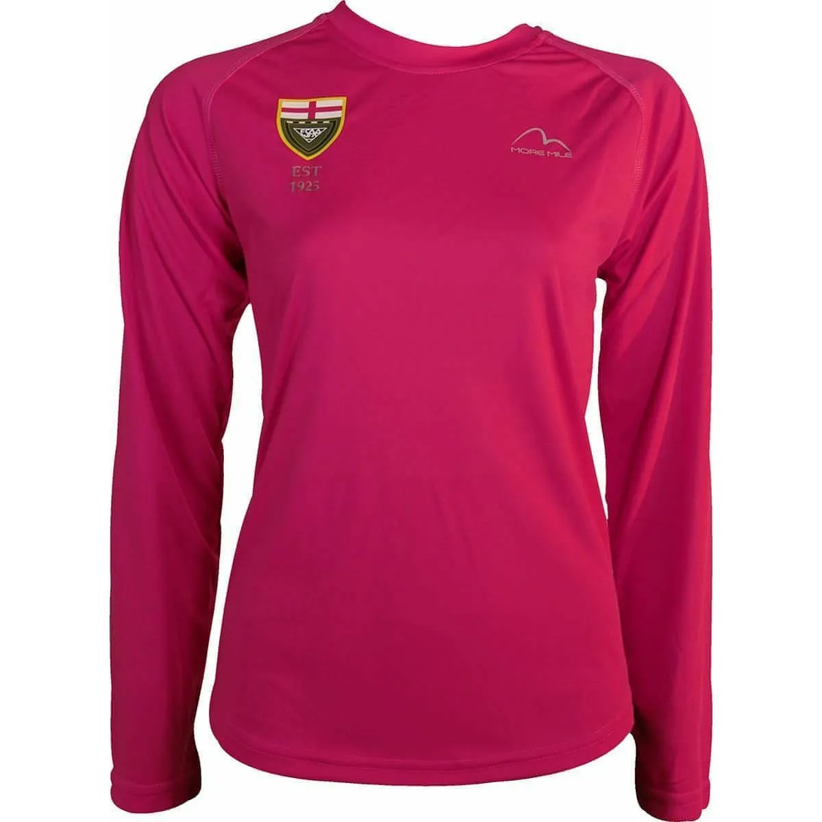 UPF Rated Fabric Simple Yet Elegant More Mile Vision ESAA Long Sleeve Womens Running Top - Pink