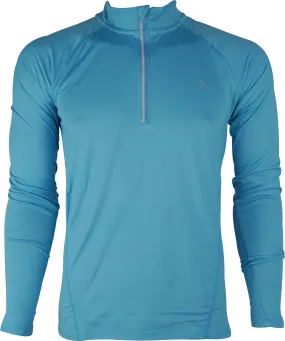 Urban Streetwear easy to pair More Mile Vivid Half Zip Long Sleeve Mens Running Top - Blue