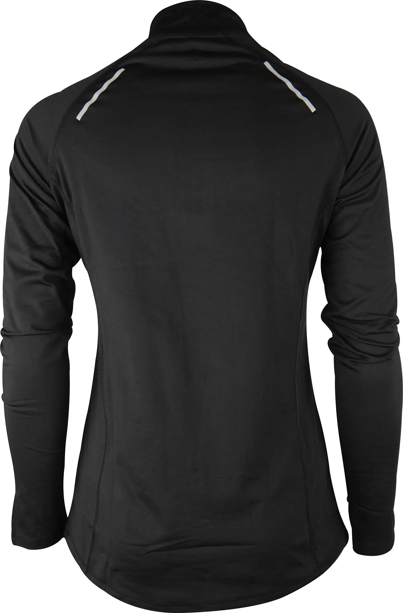 Festival wear Lightweight Fashion More Mile Vivid Half Zip Long Sleeve Womens Running Top - Black