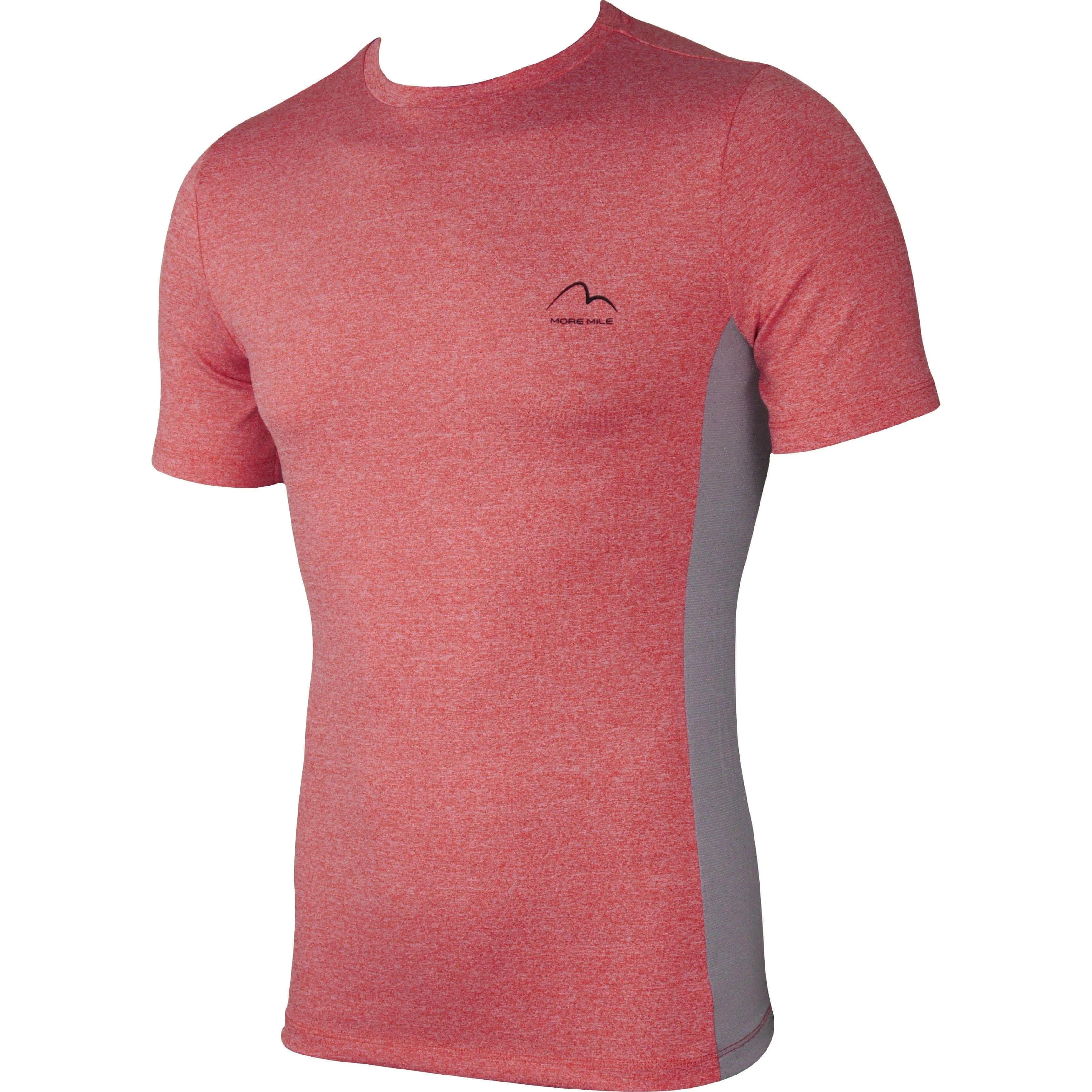 More Mile Warrior Short Sleeve Mens Fitted Training Top - Pink Classic Outfit