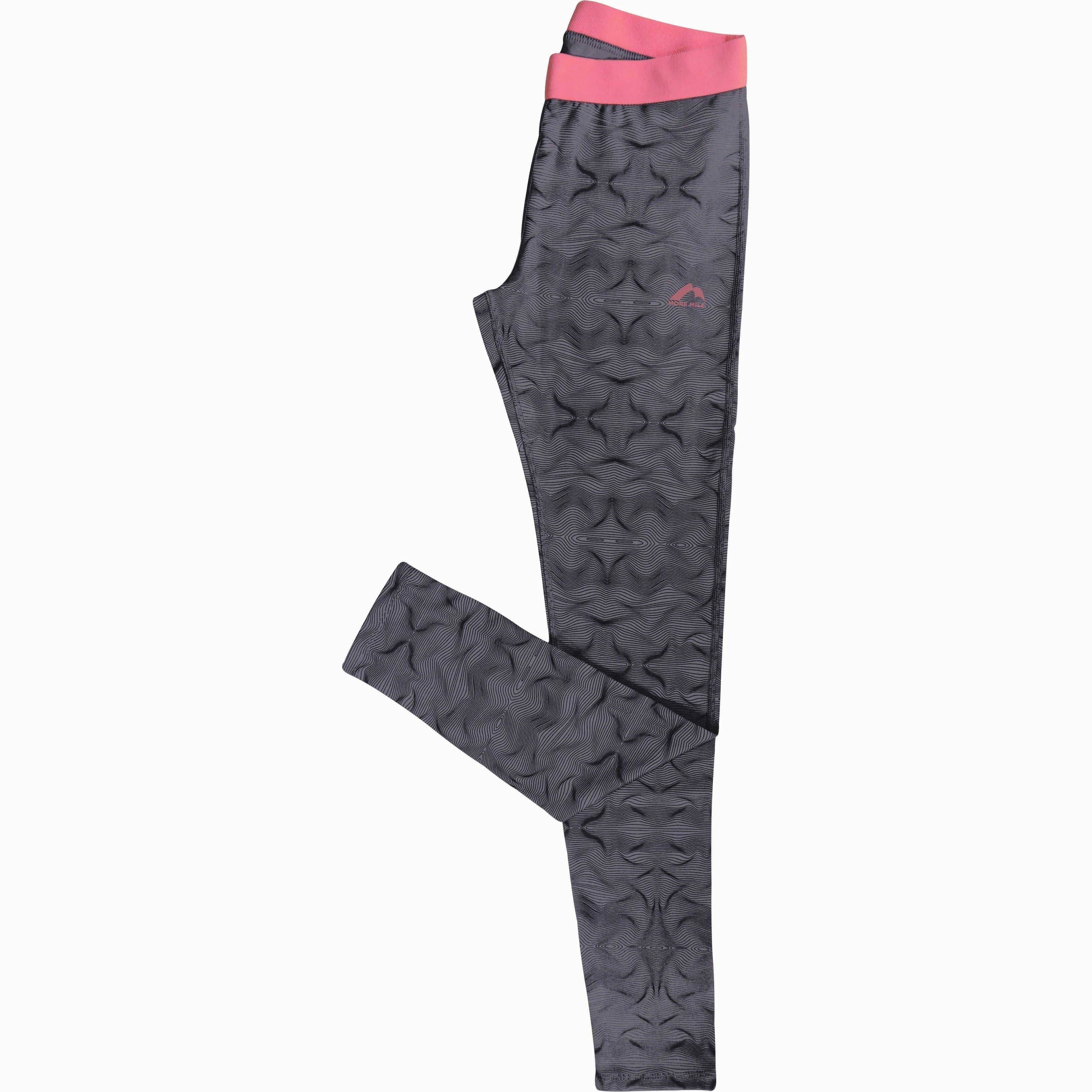 Perfect Comfort Fit More Mile Girls Long Running Tights - Grey