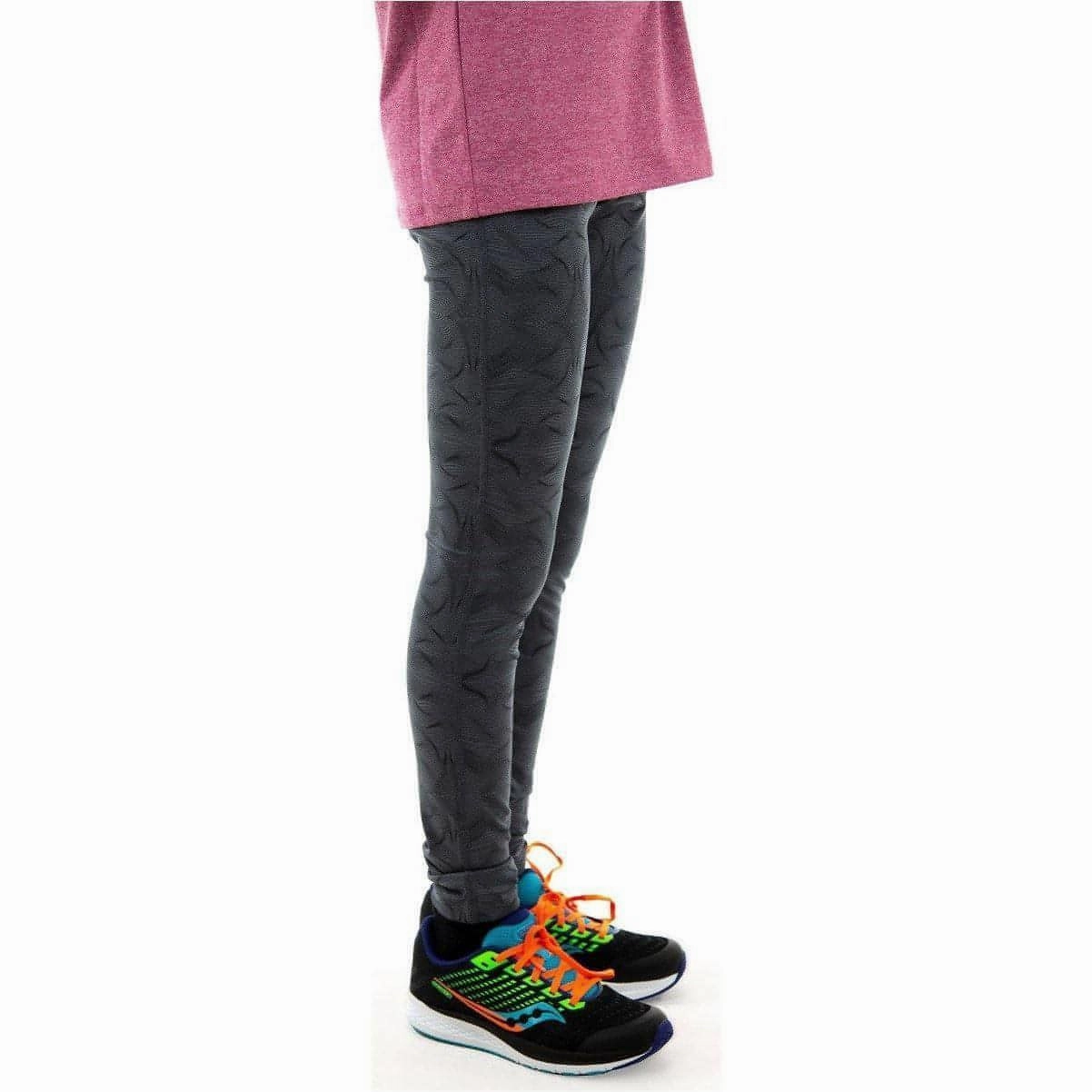 More Mile Girls Long Running Tights - Grey Chic And Comfortable Everyday Movement