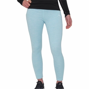 Comfort Seeker Four Way More Mile Heather Girls Long Running Tights - Blue