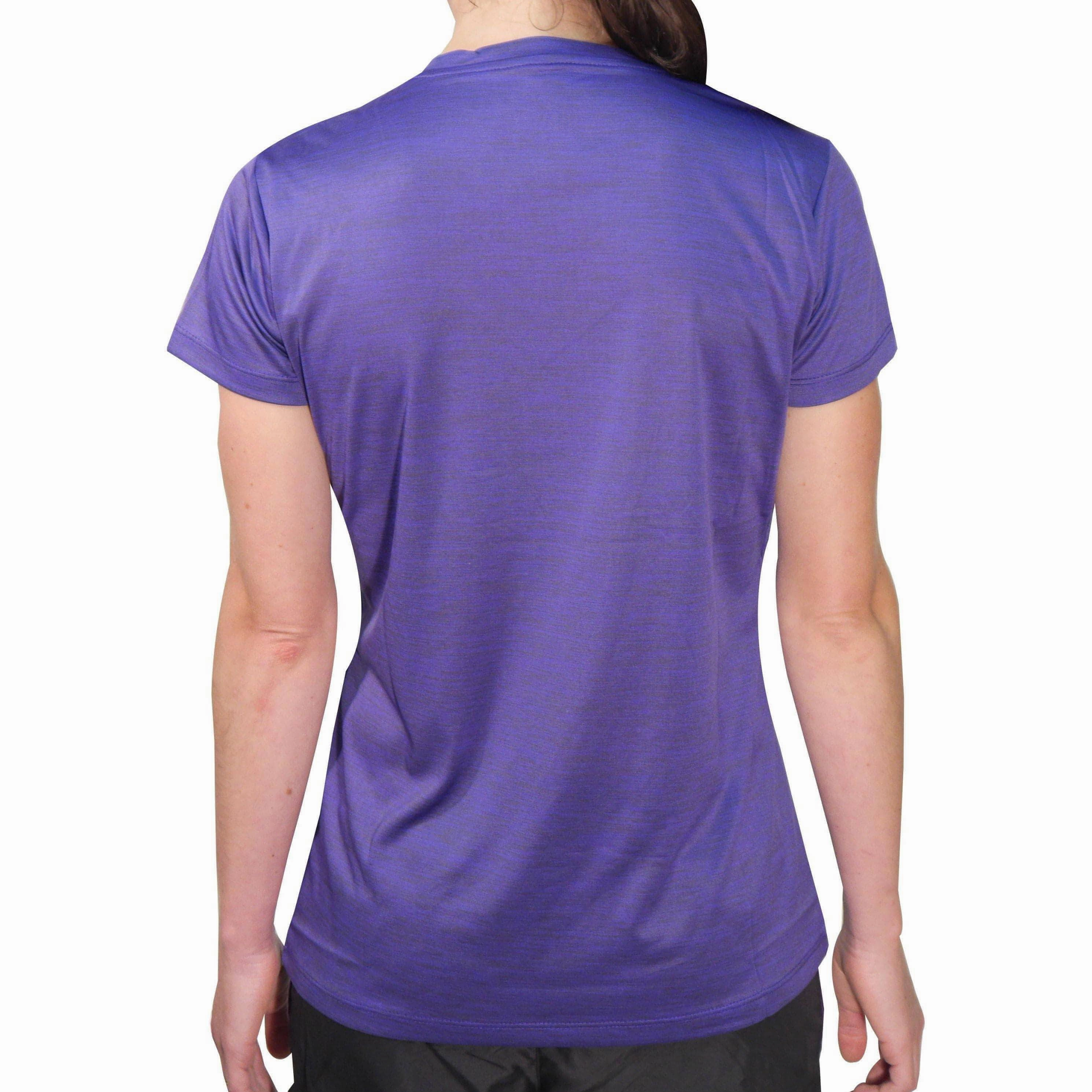 Reinforced Shoulder Perfect for Layering More Mile M-Tech Dry Girls Short Sleeve Running Top - Purple