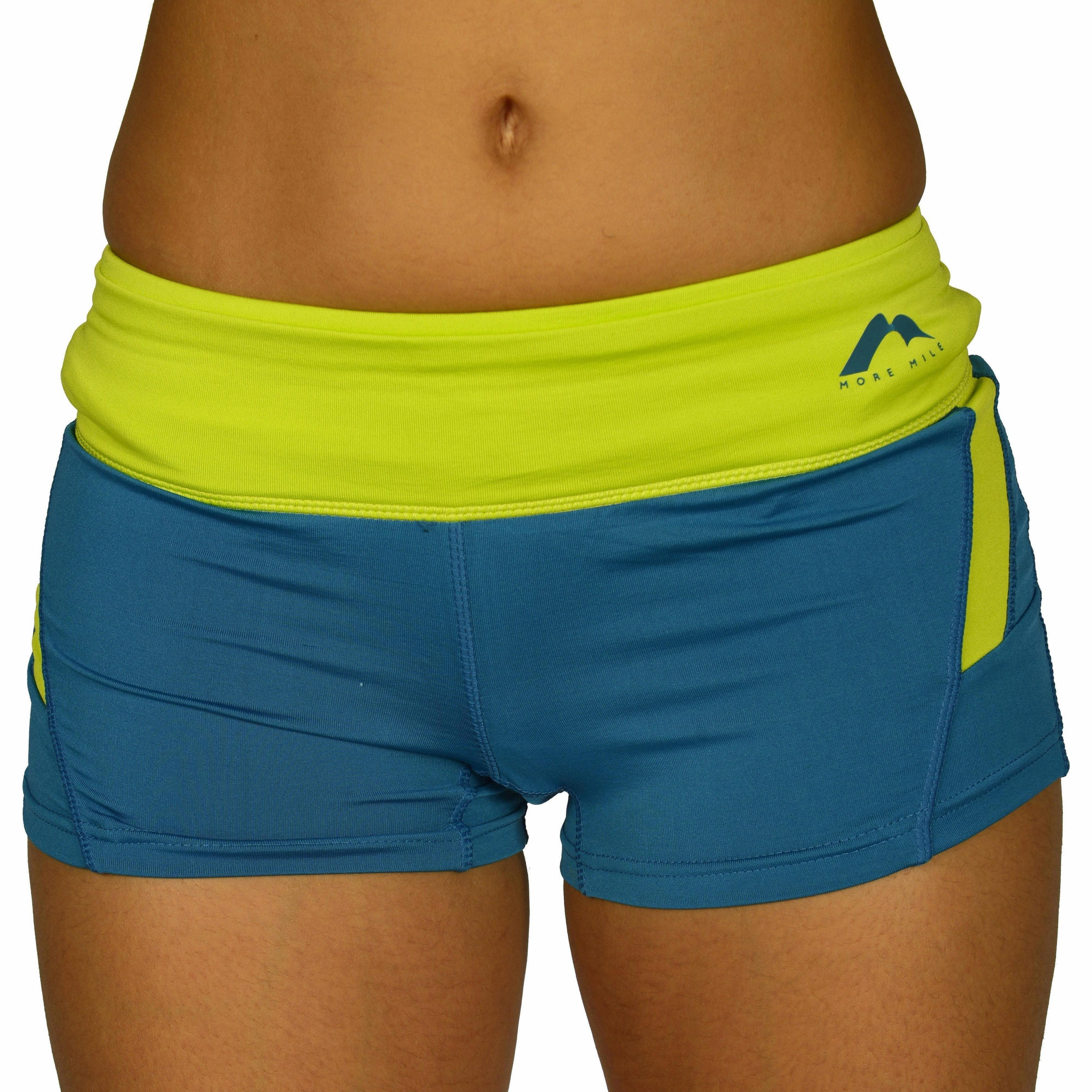 More Mile More-Tech  3 Inch Womens Running Shorts - Blue dancewear Waterproof Feature