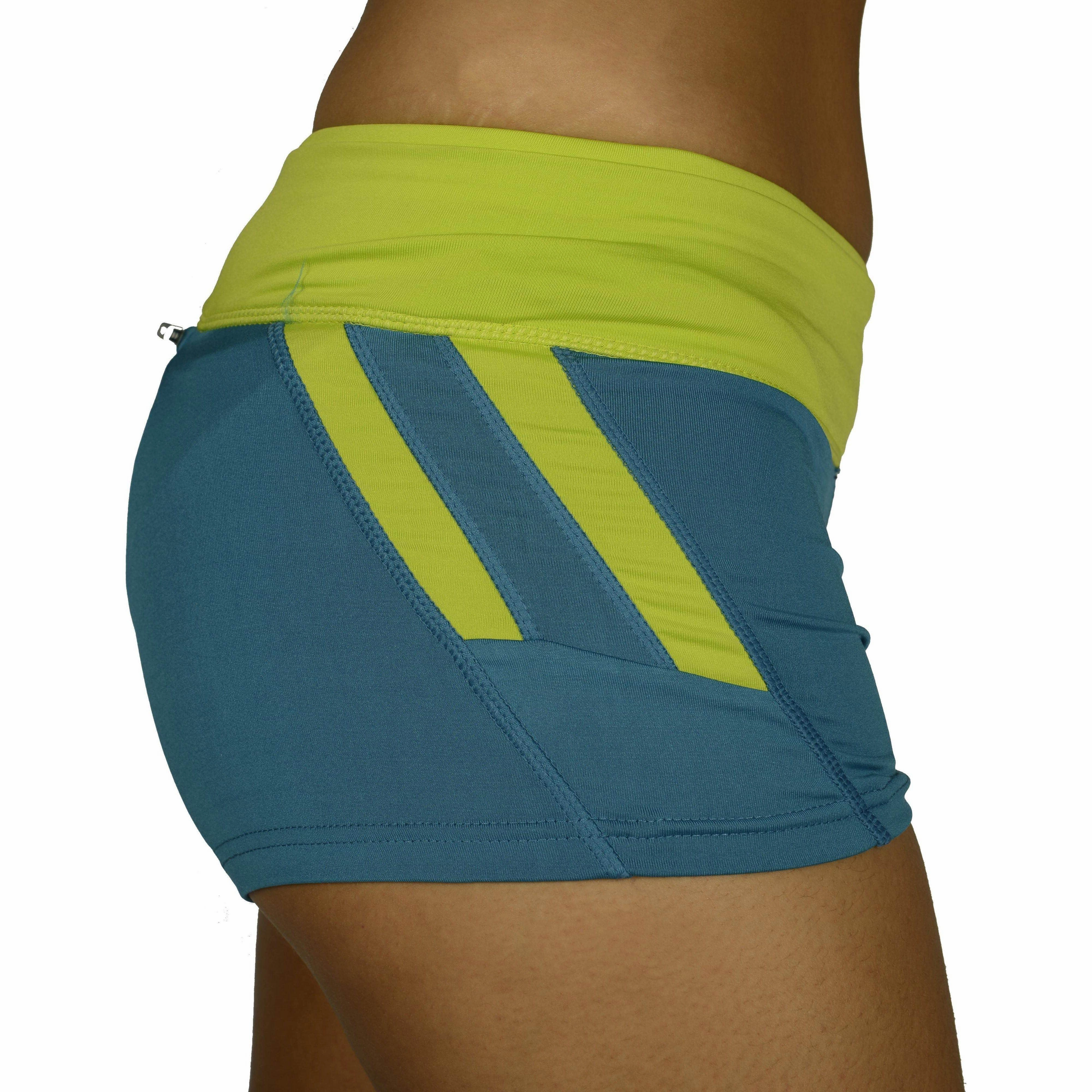 More Mile More-Tech  3 Inch Womens Running Shorts - Blue Breathable Waistband Light Wear