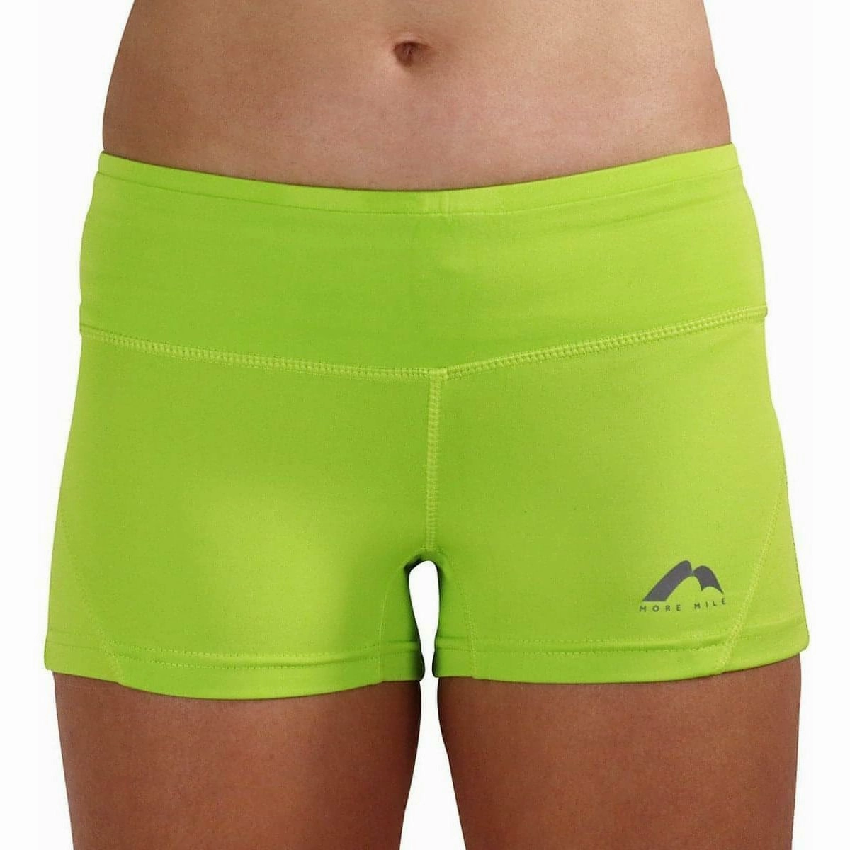More Mile More-Tech 3 Inch Womens Running Shorts - Green teenagers Soft Touch