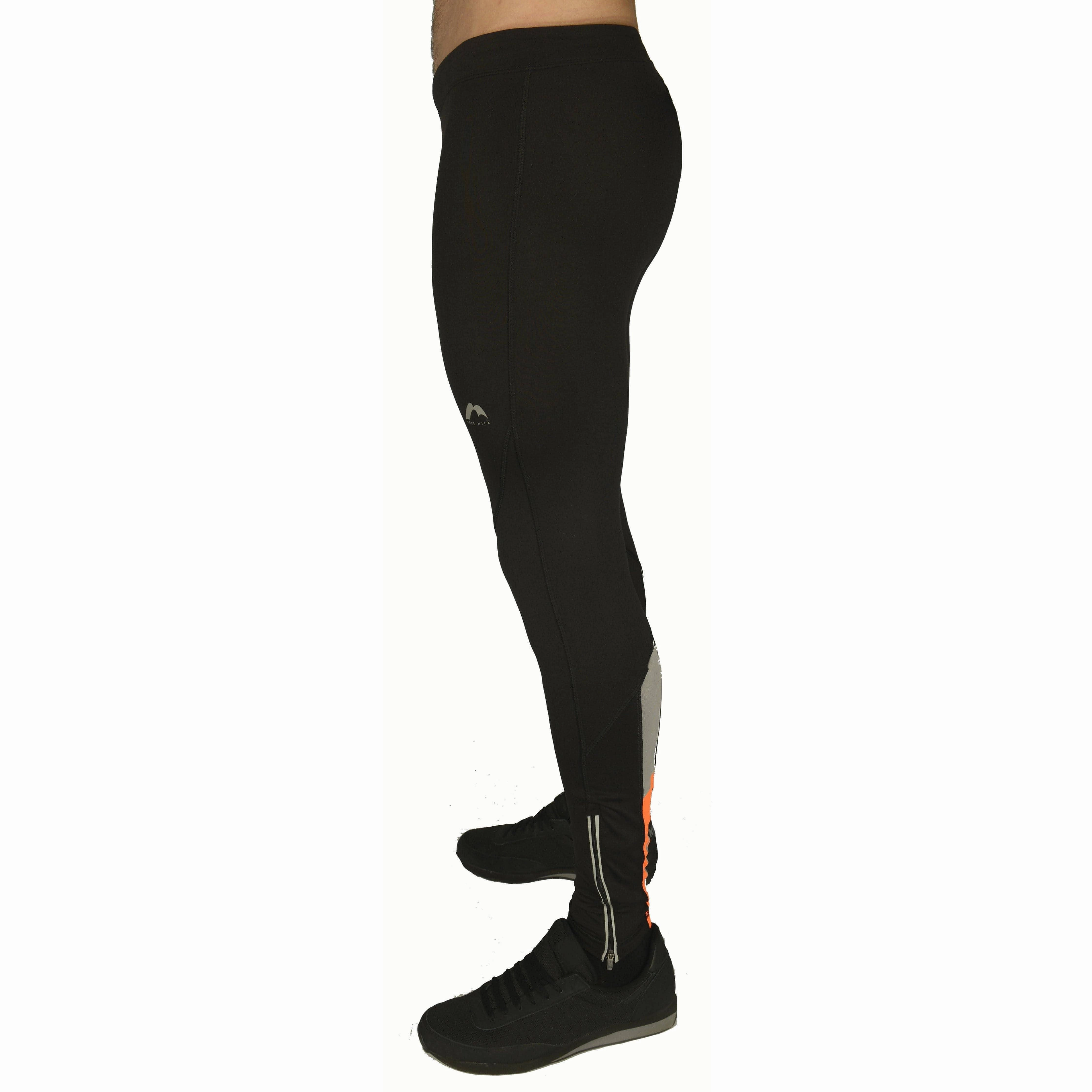 More Mile More-Tech Mens Long Running Tights - Black Mountain Hike Ultra Light