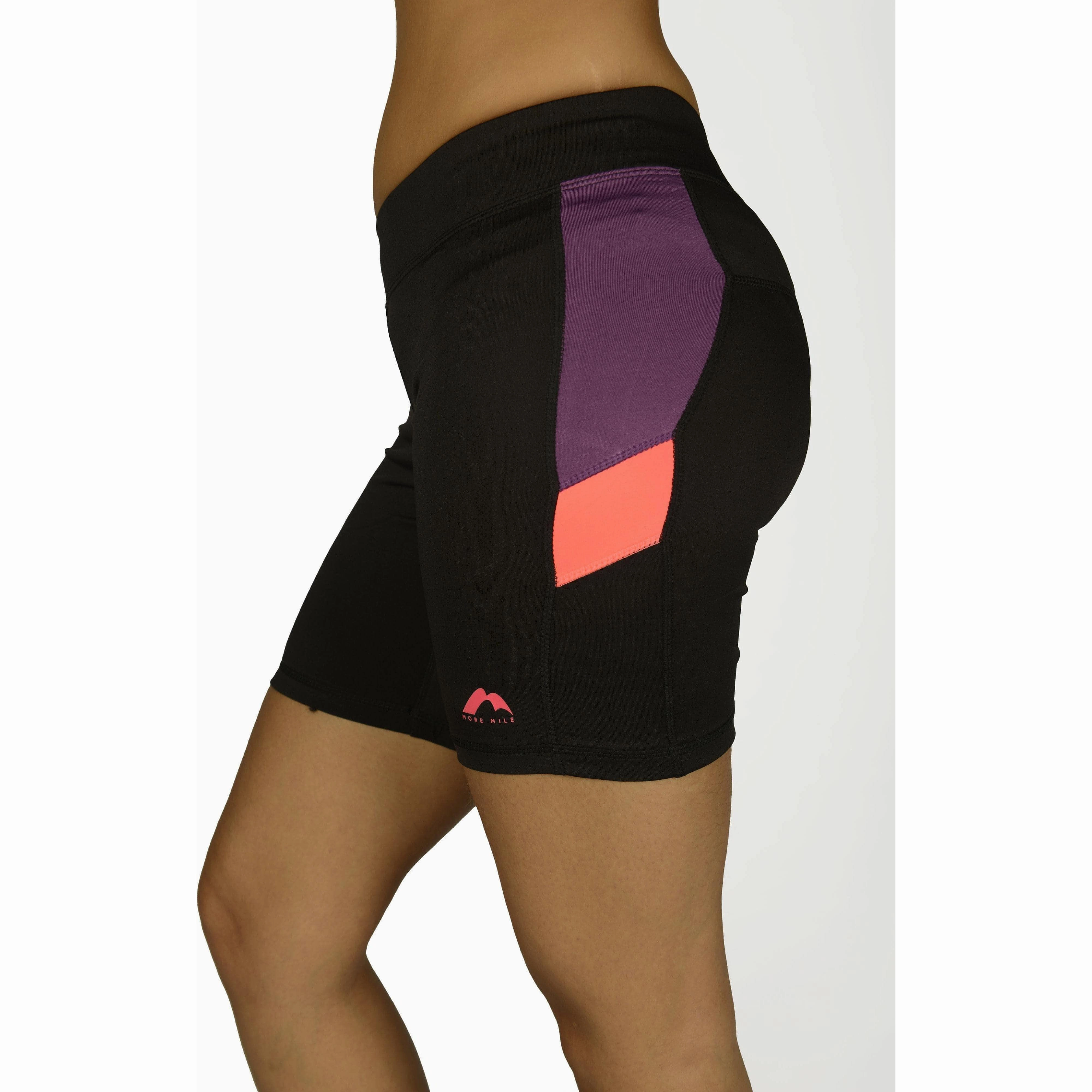 Easy Comfort Fit beach goers More Mile More-Tech Womens Short Running Tights - Black