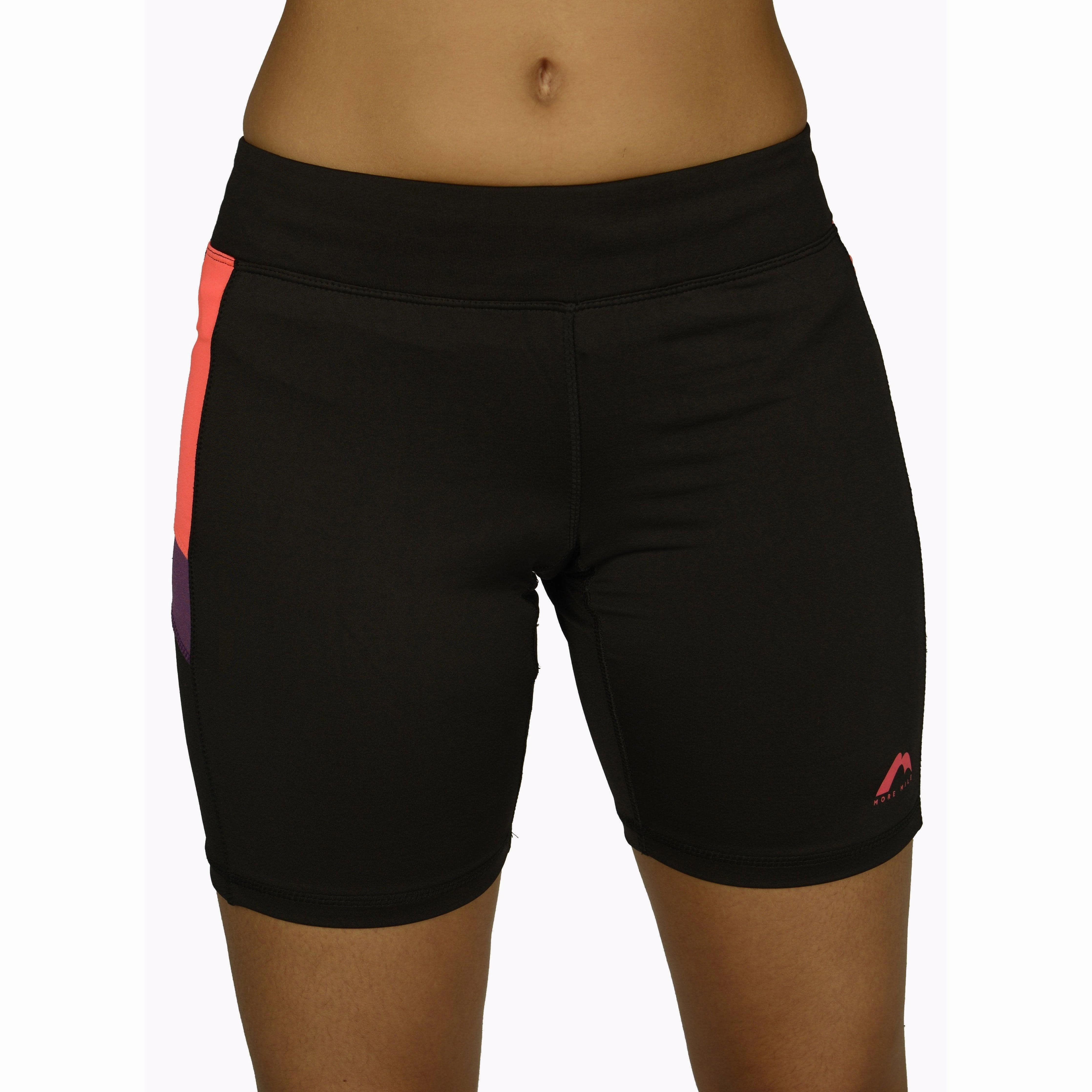 Minimal Fit AbrasionResistant More Mile More-Tech Womens Short Running Tights - Black