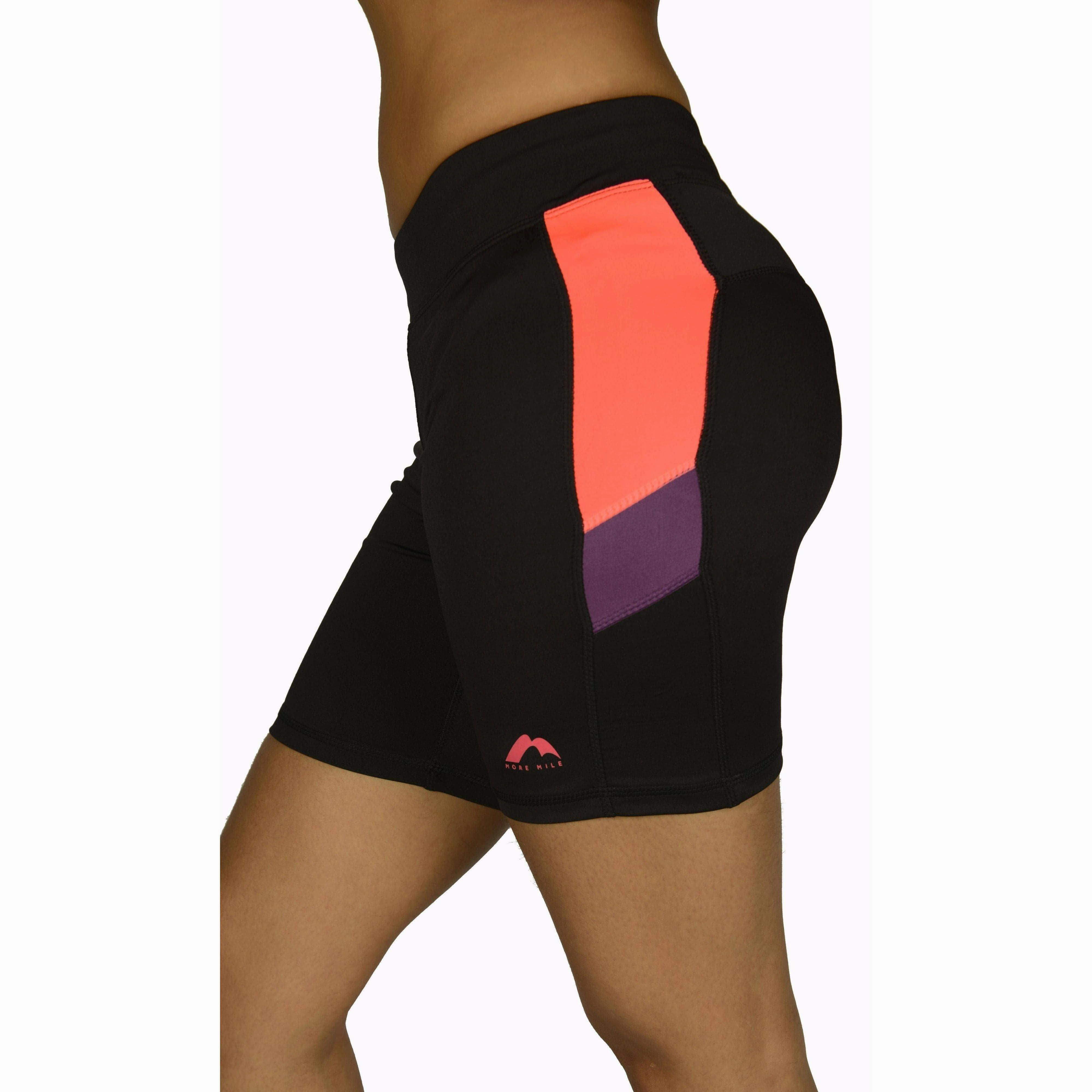 More Mile More-Tech Womens Short Running Tights - Black Mood Casual Breezy Feel