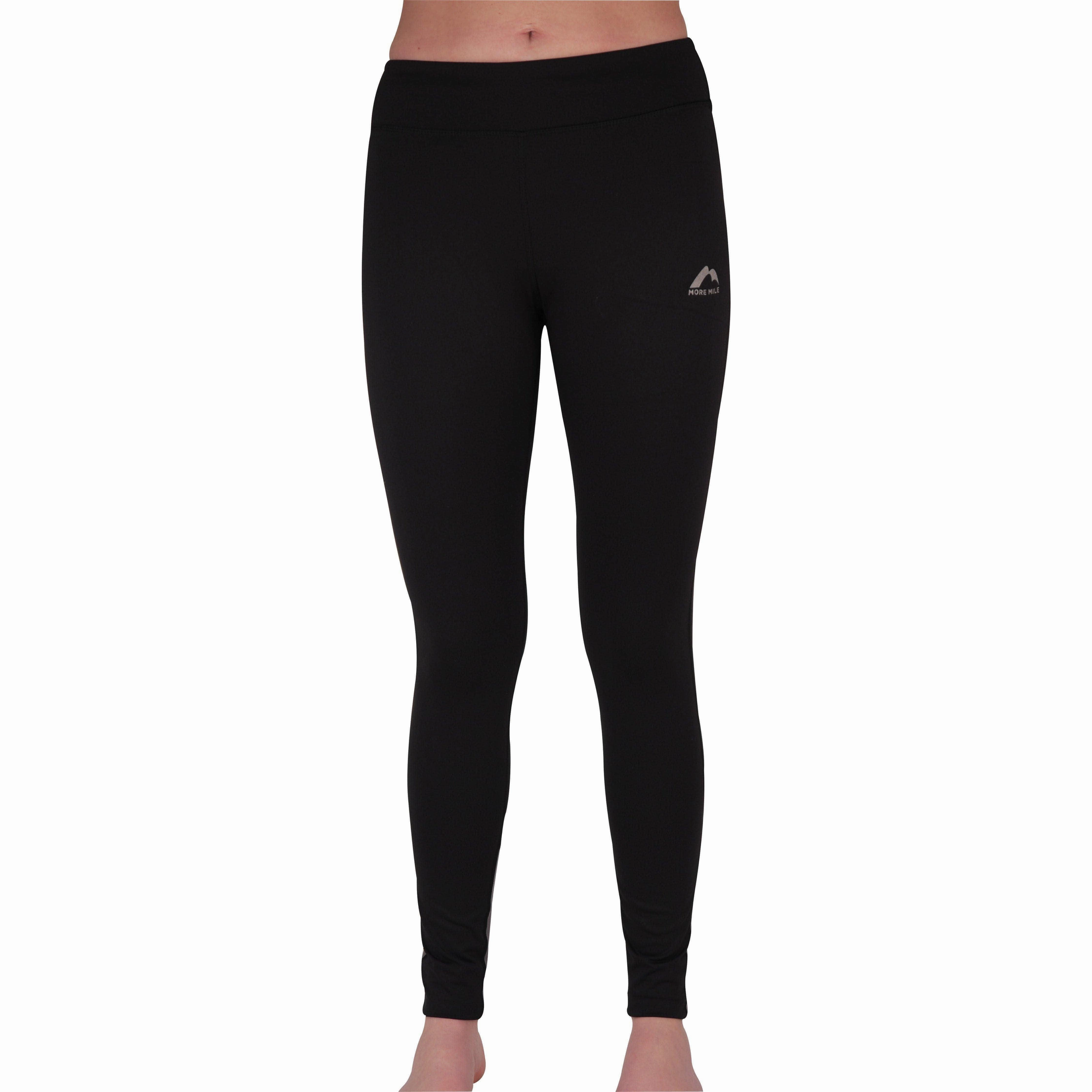 Sweat Control All-Day Stretch More Mile Power Womens Long Running Tights - Black