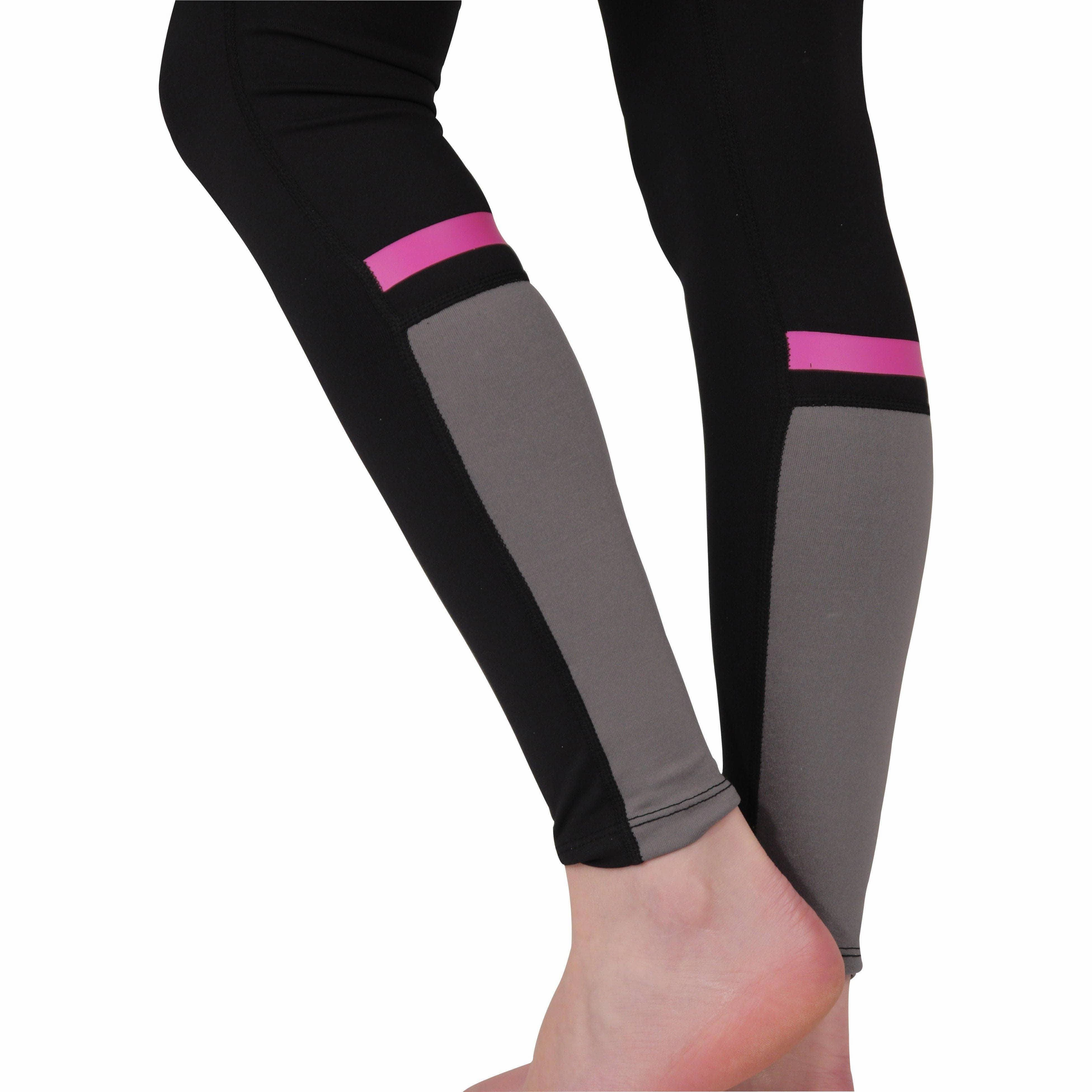 More Mile Power Womens Long Running Tights - Black Moisture Wicking Technology