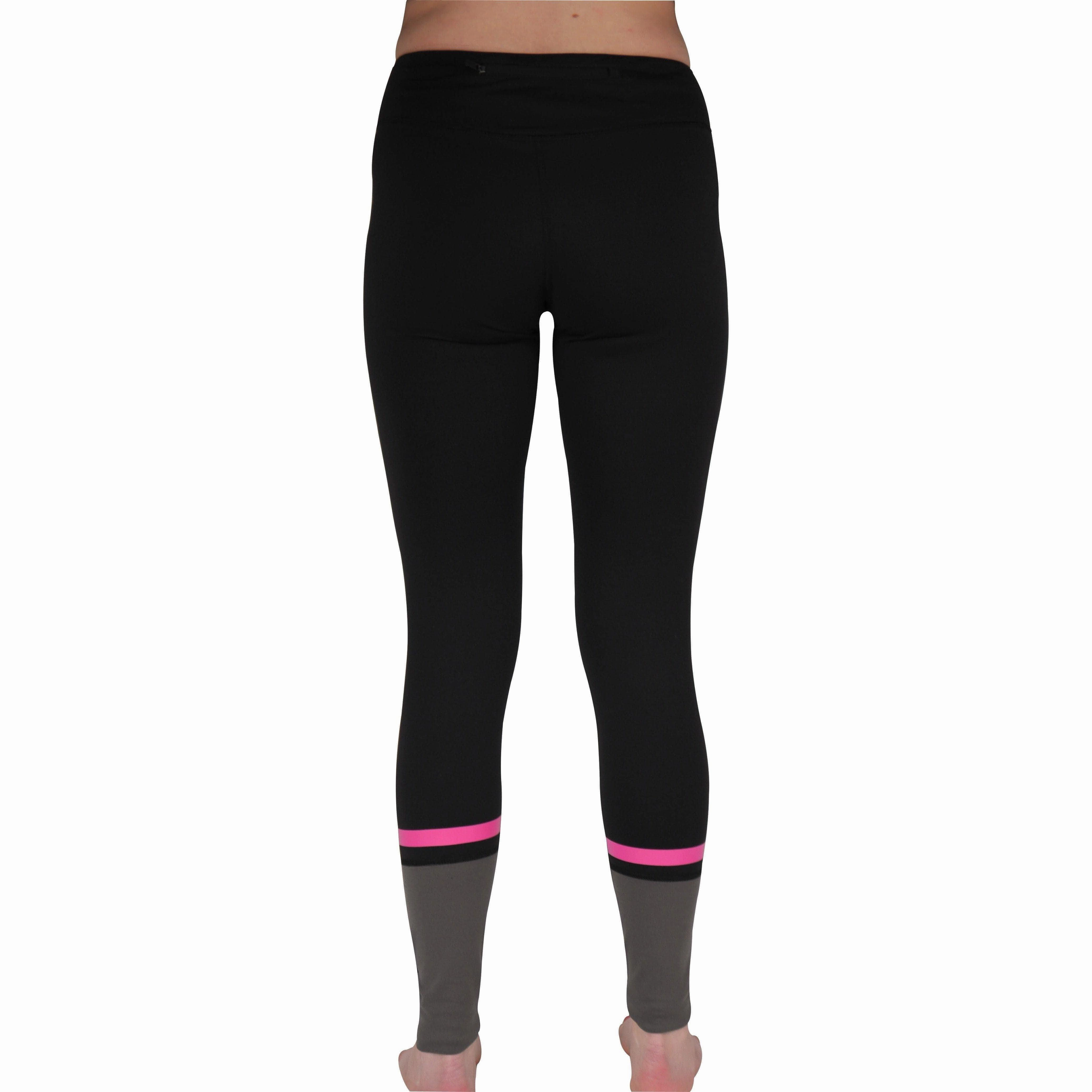 Wrinkle Resistant Outdoor Lover Comfort Seeker Double Layer More Mile Power Womens Long Running Tights - Black