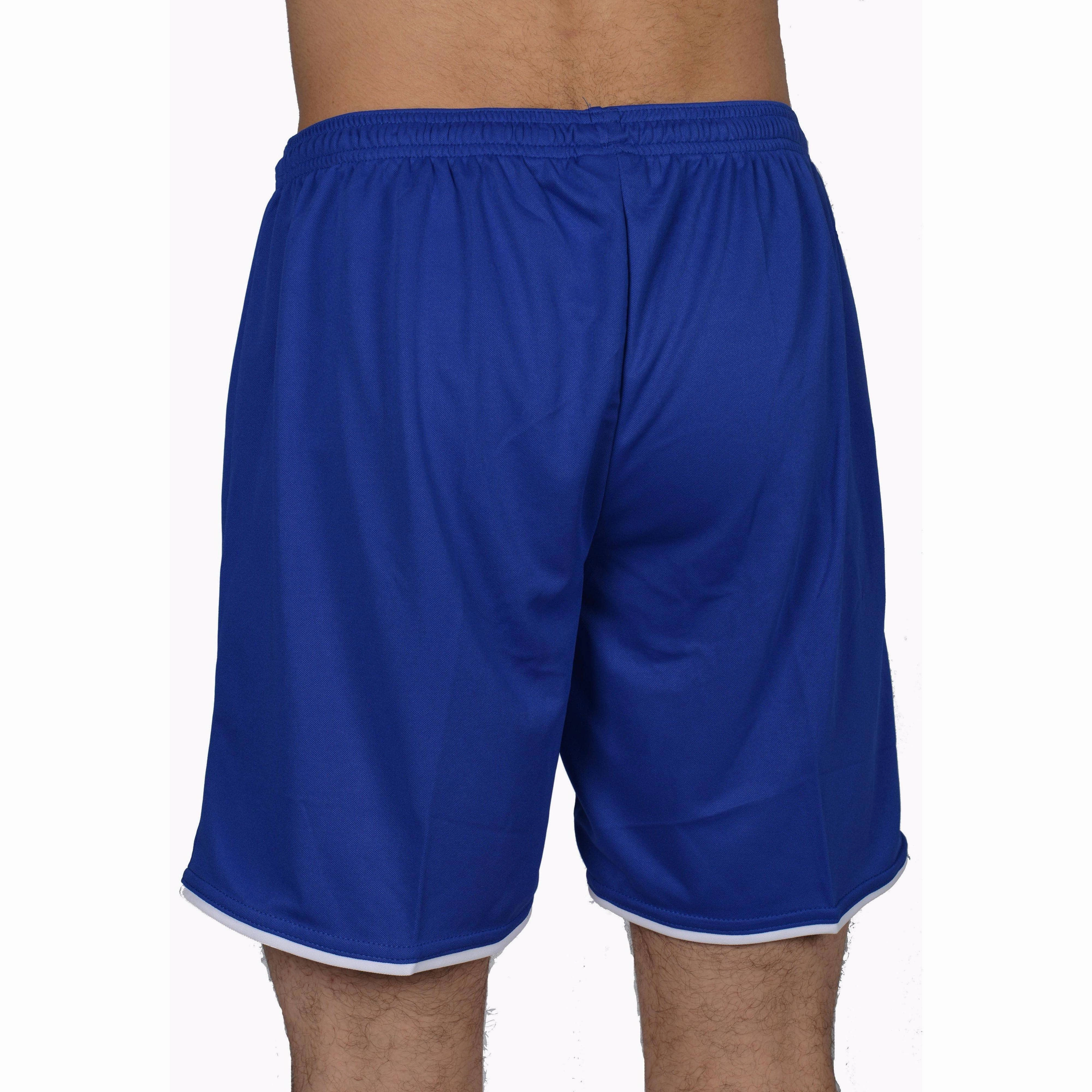 More Mile Premier Mens Football Shorts - Blue ReinforcedStressPoints