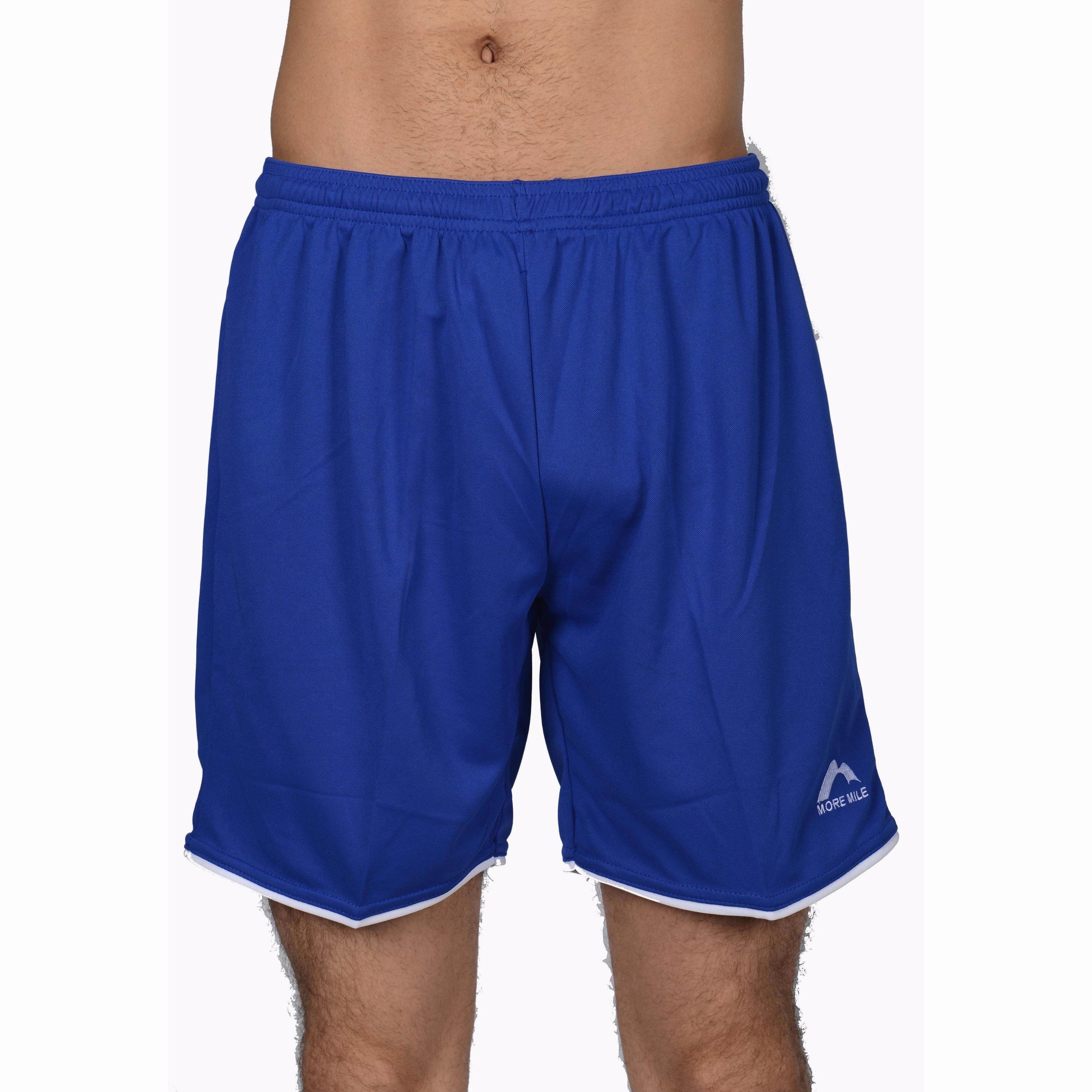 Modern Fit More Mile Premier Mens Football Shorts - Blue