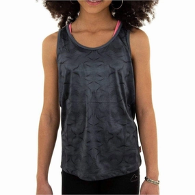 More Mile Racer Back Girls Running Vest - Grey Transport - efficient Layer Lightness