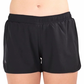 Temperature Regulating Material Versatile Fit More Mile Racer Split Womens Running Shorts - Black