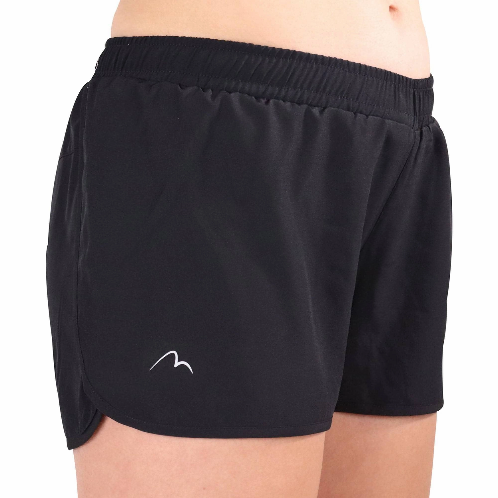 Cold Weather Gear More Mile Racer Split Womens Running Shorts - Black