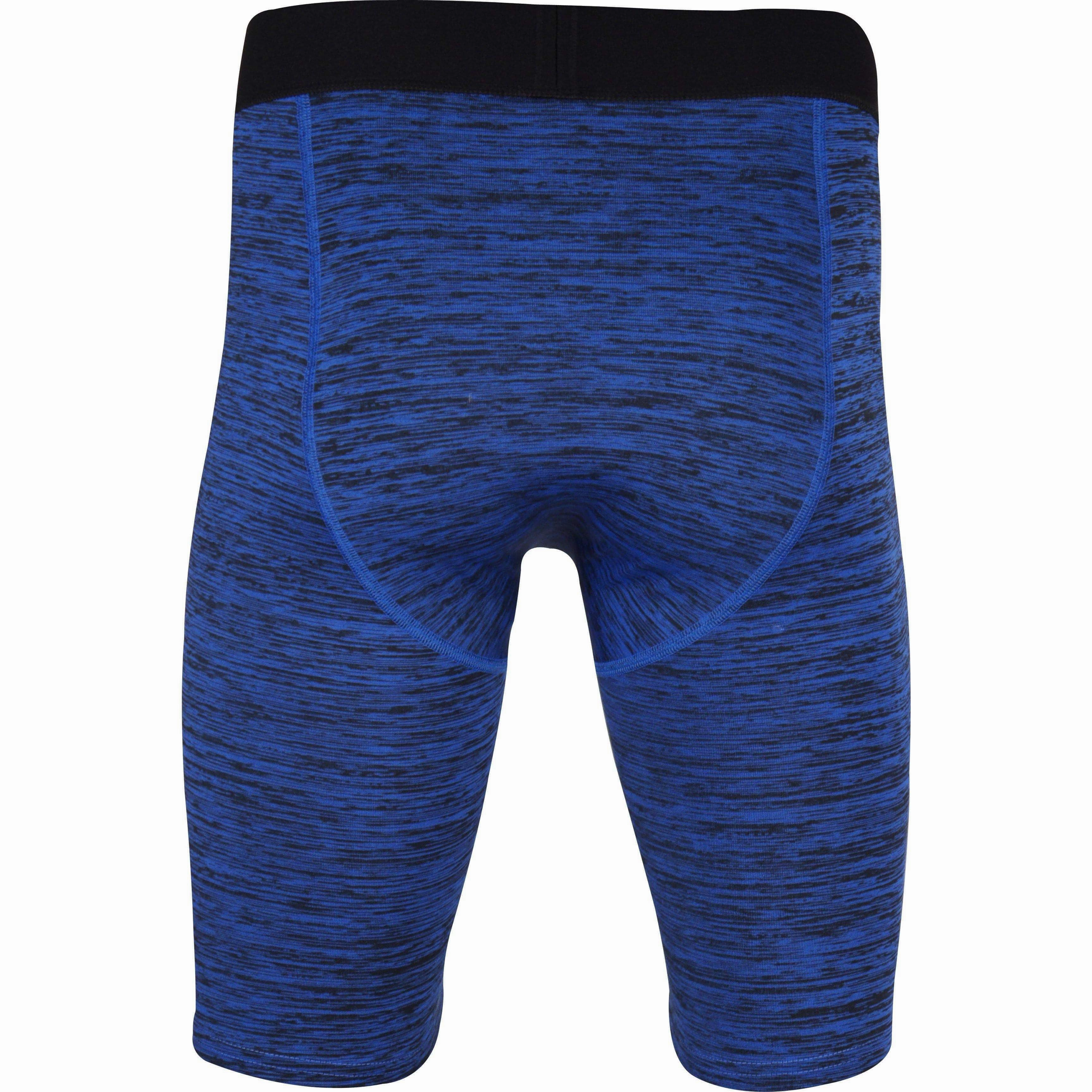 More Mile Train To Run Mens Baselayer Short Tights - Blue Light Fabric