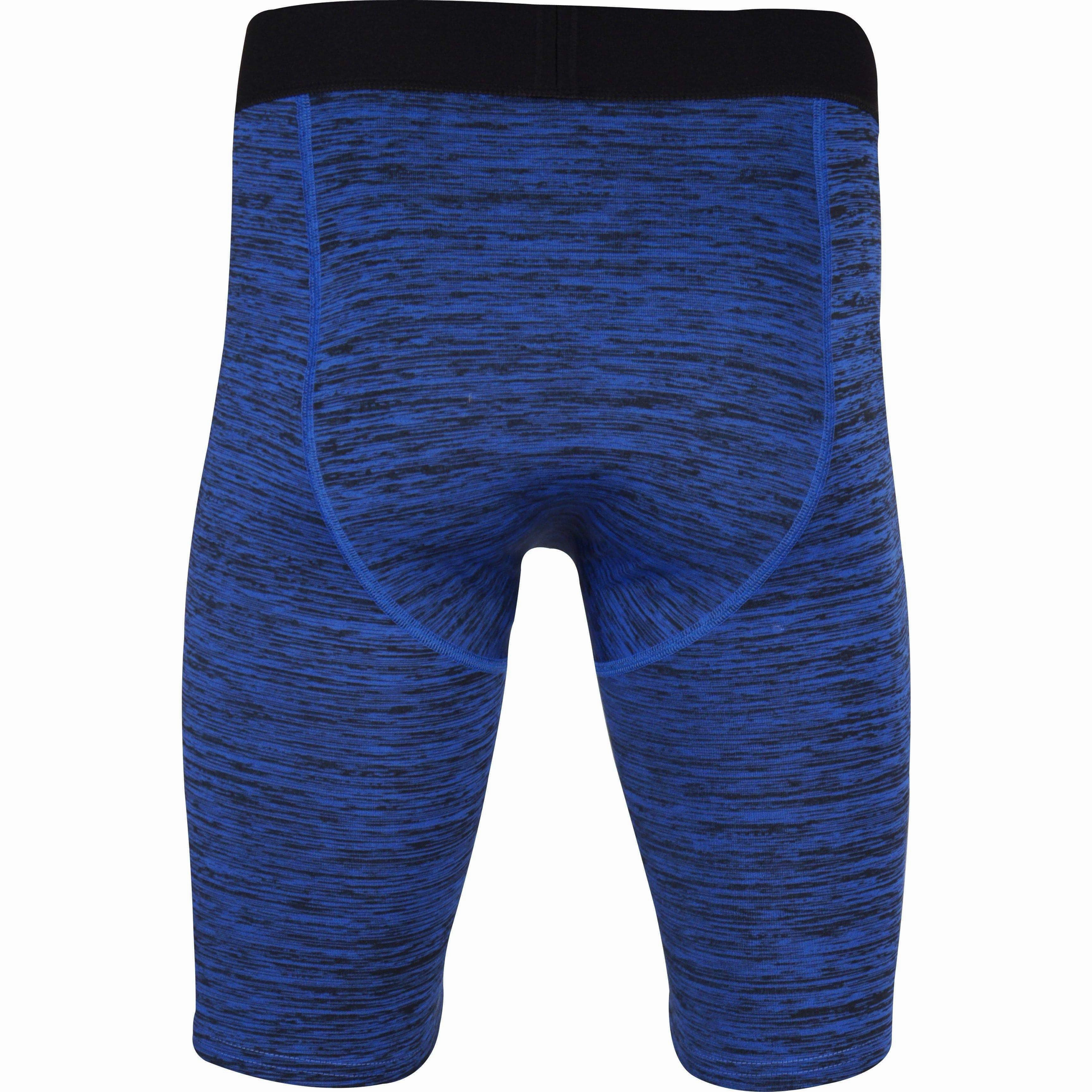 Relaxed Movement More Mile Train To Run Mens Baselayer Short Tights - Blue