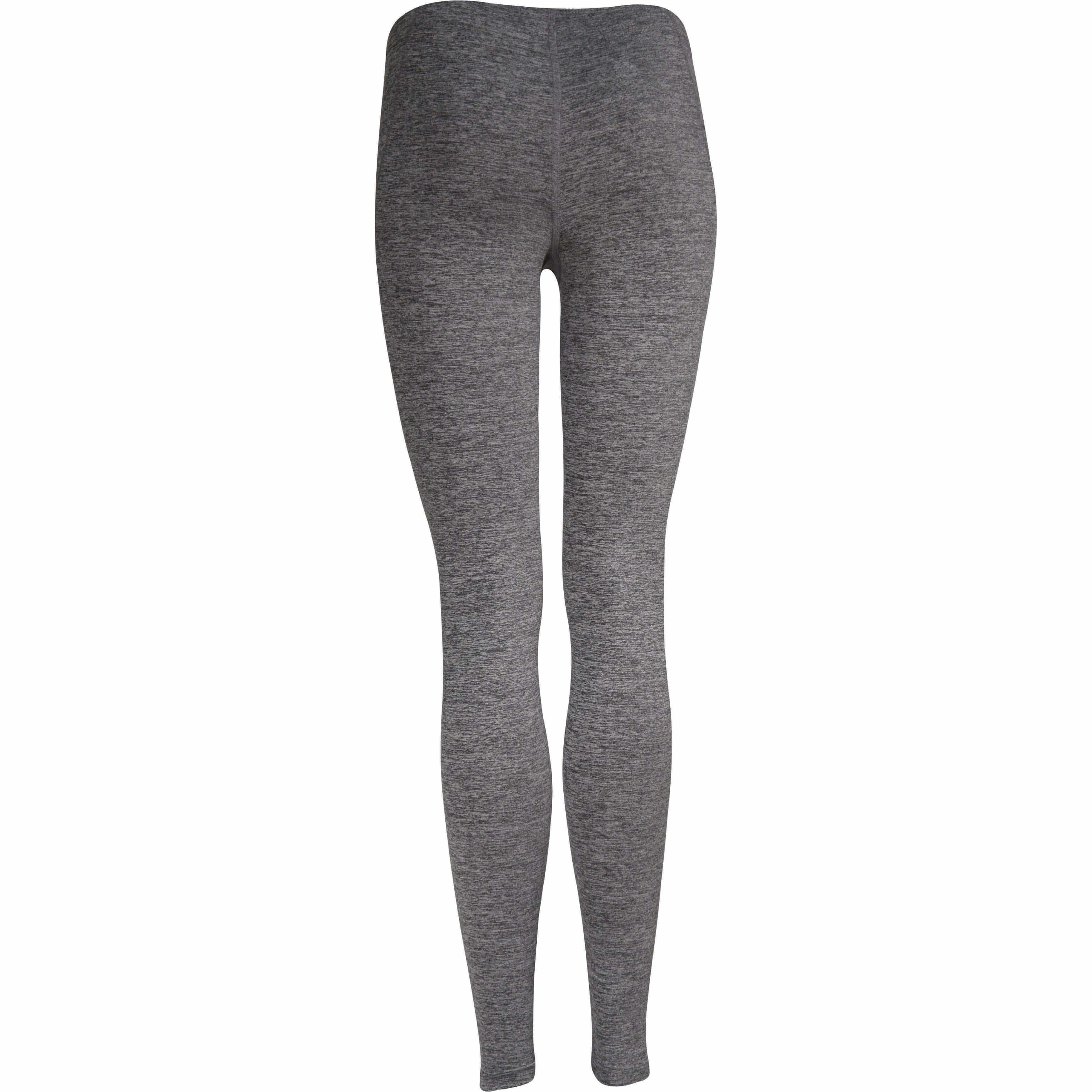 More Mile Train To Run Womens Long Running Tights - Grey For Adults Wrinkle Resistant Power Mesh