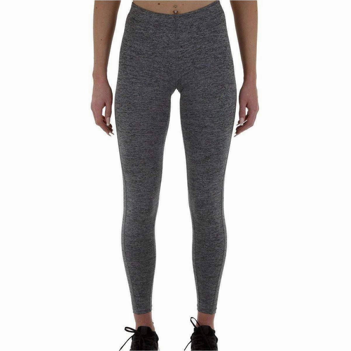 More Mile Train To Run Womens Long Running Tights - Grey Neutral Color