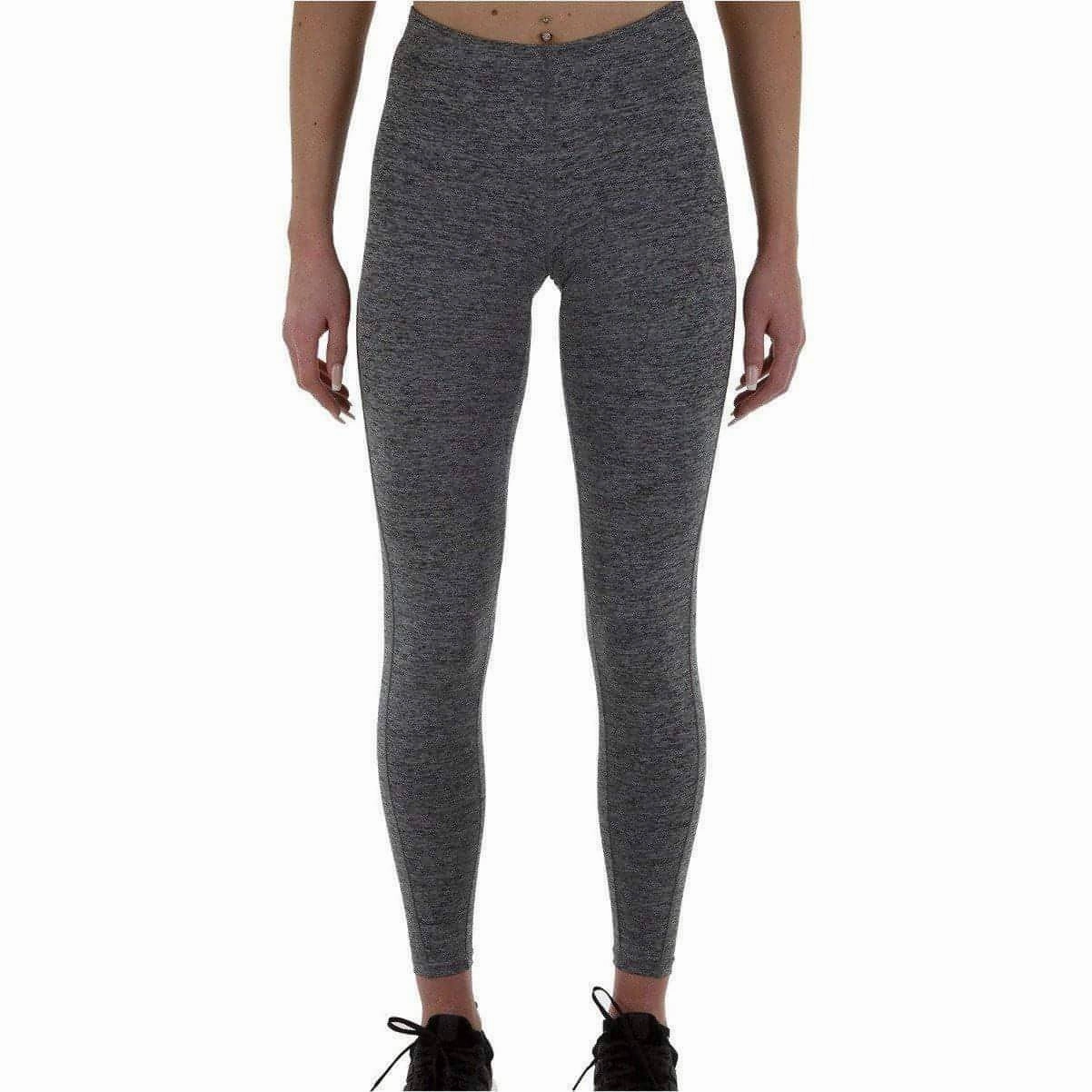 More Mile Train To Run Womens Long Running Tights - Grey Ultra Fit Second Skin
