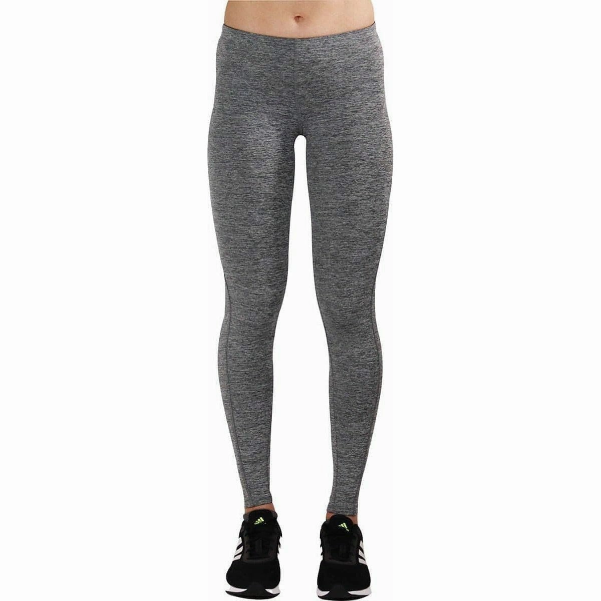 More Mile Train To Run Womens Long Running Tights - Grey Soft and Smooth