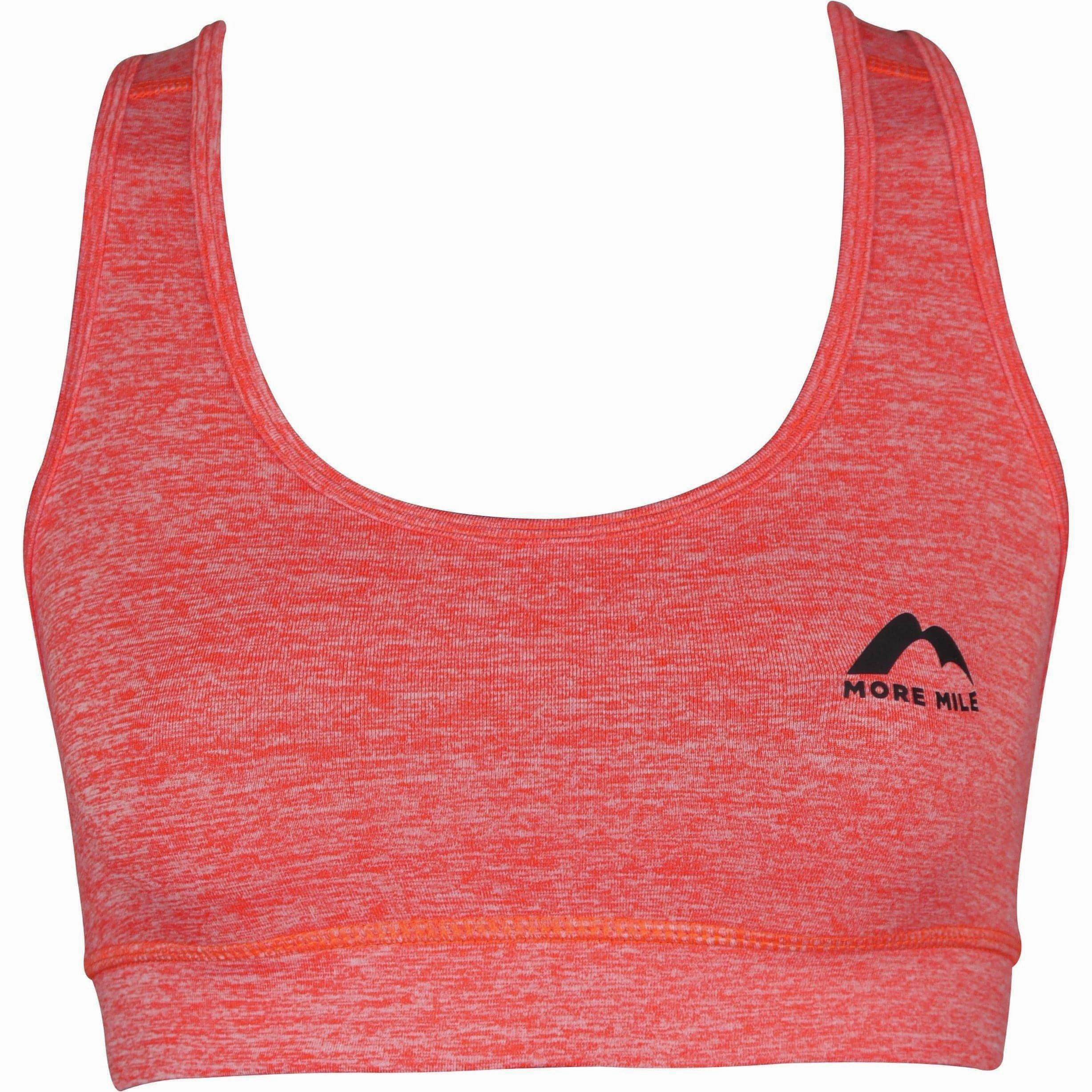 More Mile Train To Run Womens Running Crop Top - Orange Hemmed edges Cool-down