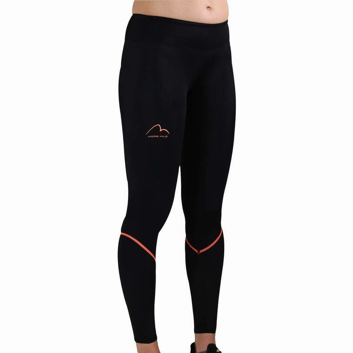 More Mile Womens Compression Tights - Black Ultra Light Budget Friendly