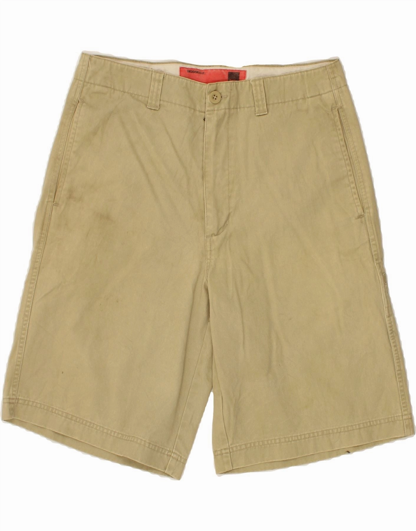 Athletic Shorts Comfortable Cut MOSSIMO Mens Chino Shorts W32 Medium Khaki Cotton