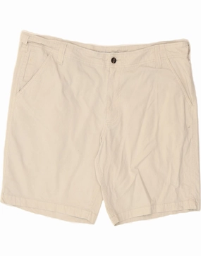MOSSIMO Mens Chino Shorts W42 2XL Off White Cotton FoldableDesign