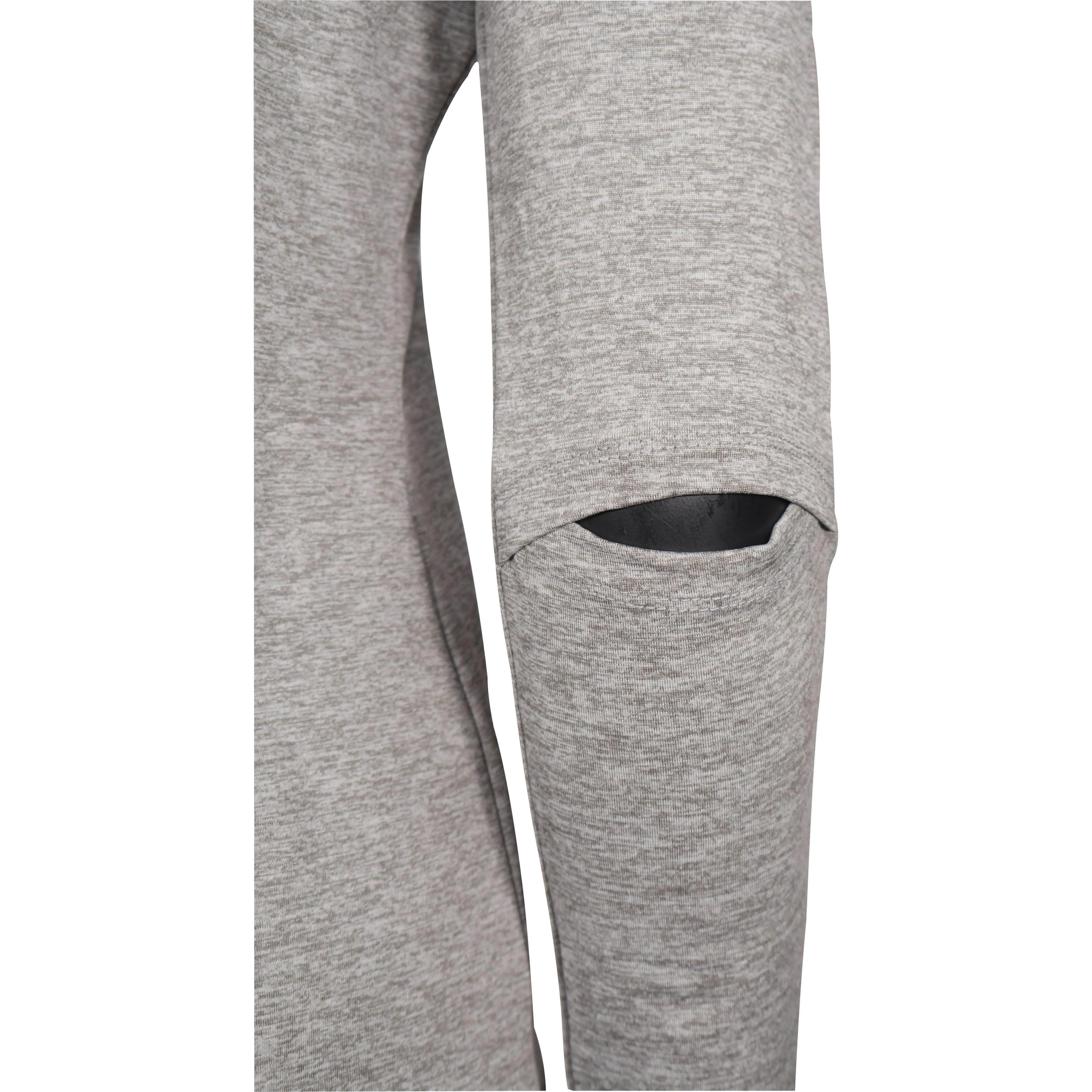 More Mile Train To Run Womens Long Sleeve Funnel Neck Running Top - Grey Easy Wear City Fashion Look